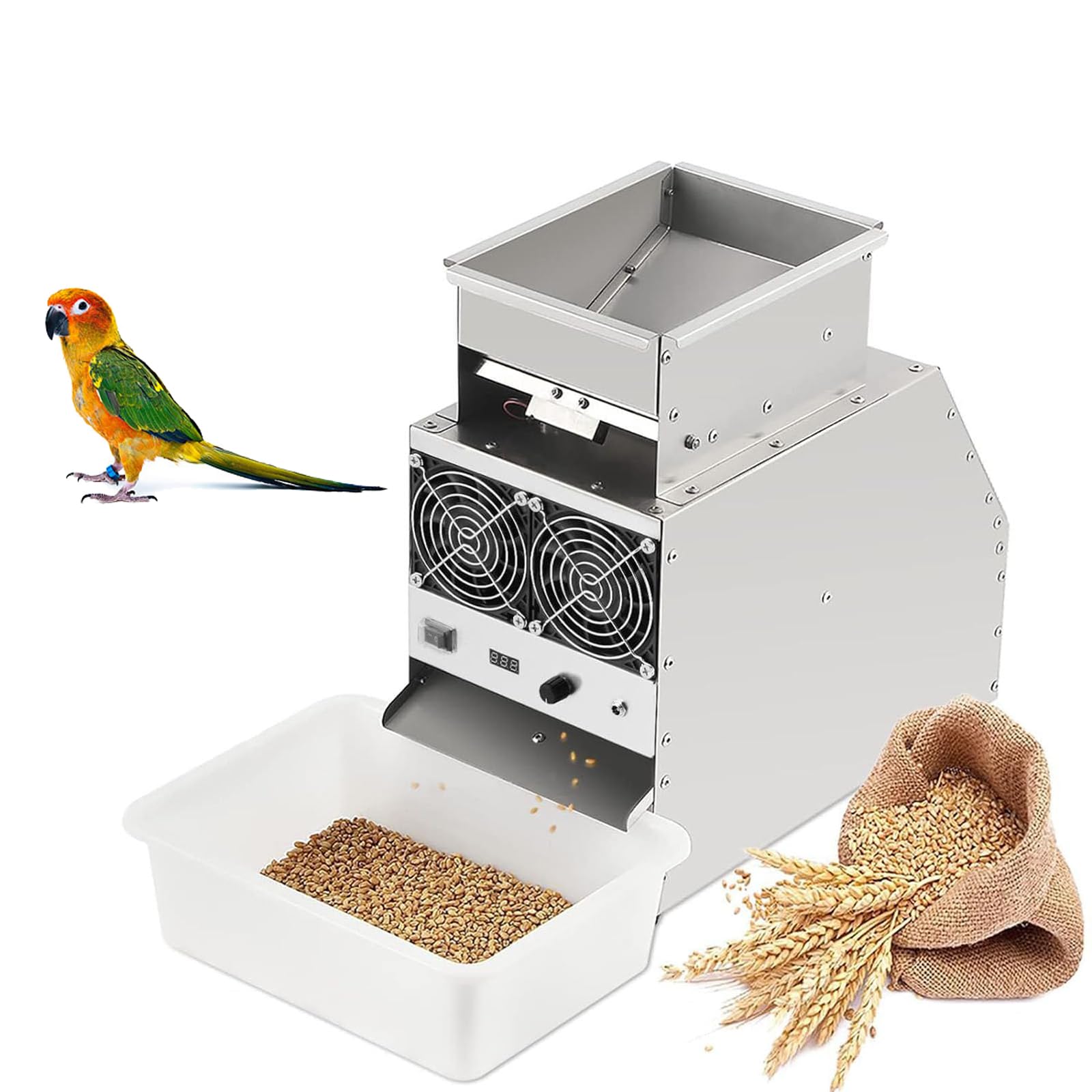 Séparateur électrique de coquilles soufflées pour millet et grains mélangés 80kg/h