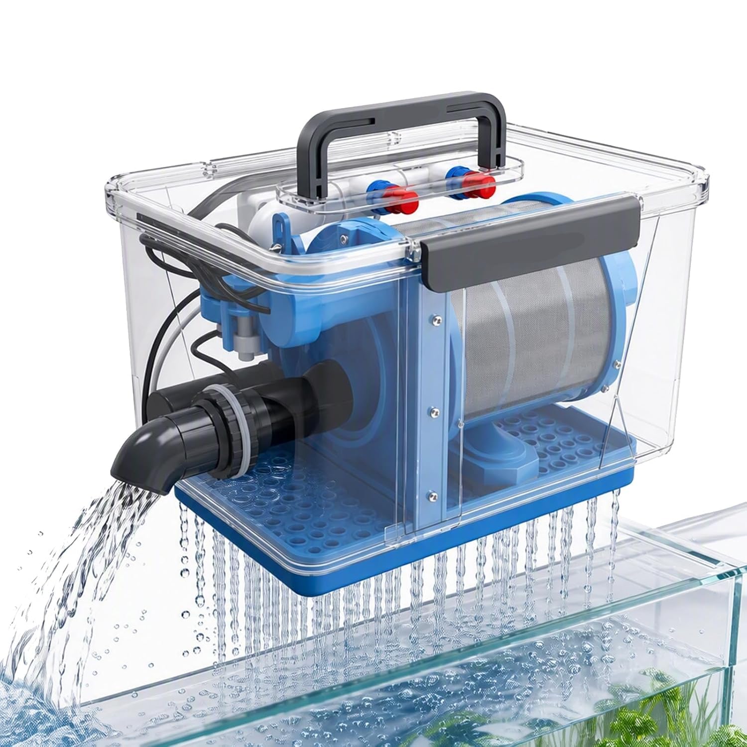 200 Mesh Stal nierdzewna Rotary Drum Microfilter 5000L / H Auto Clean Fine Filter do Pond Aquarium Wastewater Anti Clog Cichy