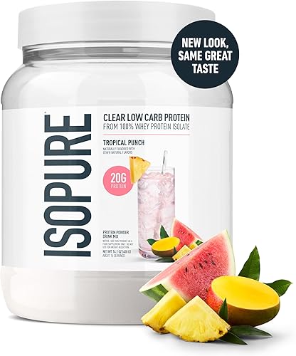 Miniatura 10 de Isopure - polvo de proteína de suero de leche con sabor a fruta ligera refrescante