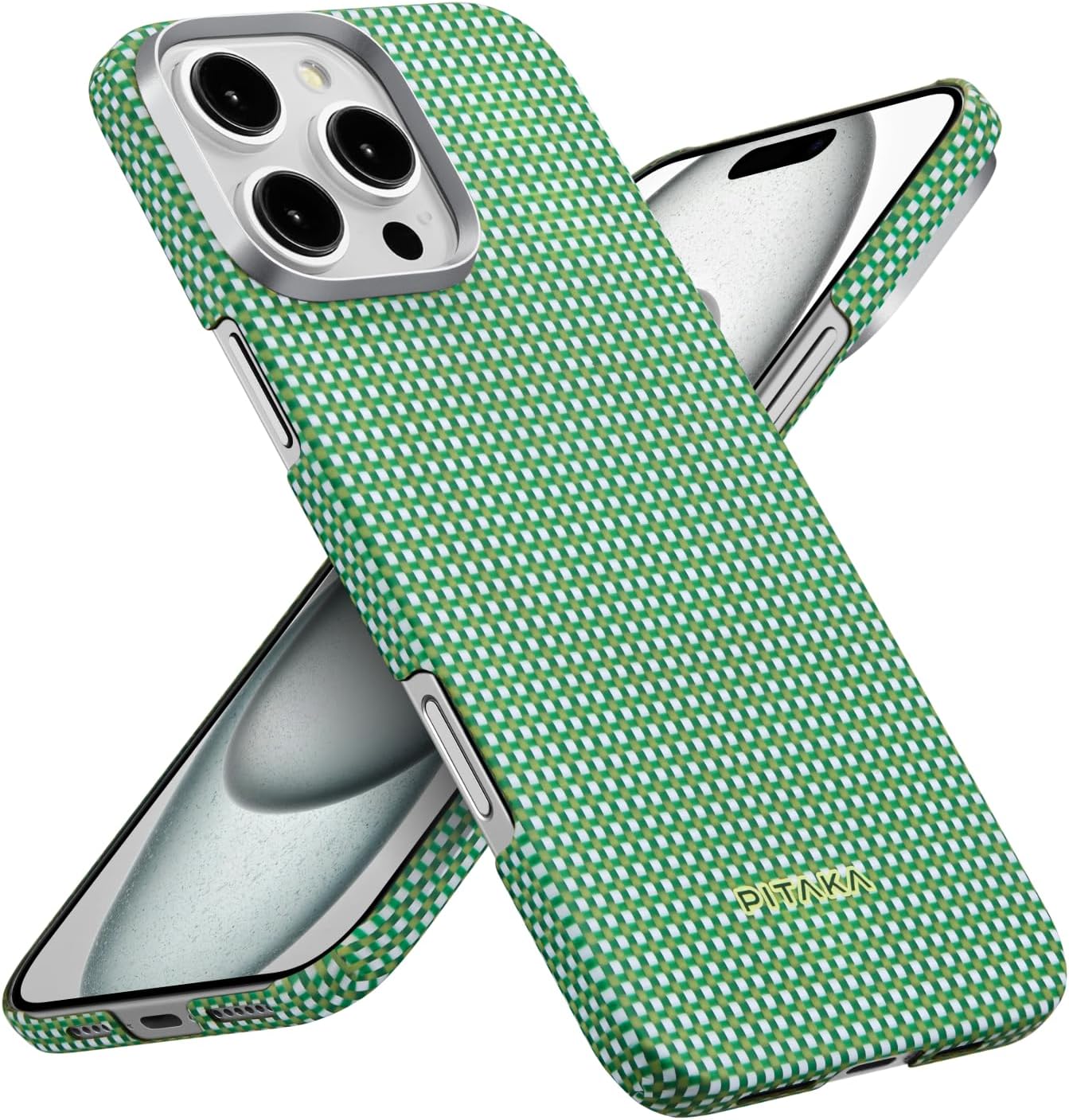 pitaka for iPhone 16 Pro Max Case Compatible with MagSafe, Thin & Light Case iPhone 16 Pro Max with a Caseless Feel, 1500D Aramid Fiber Woven [Ultra Slim Case-Forest]