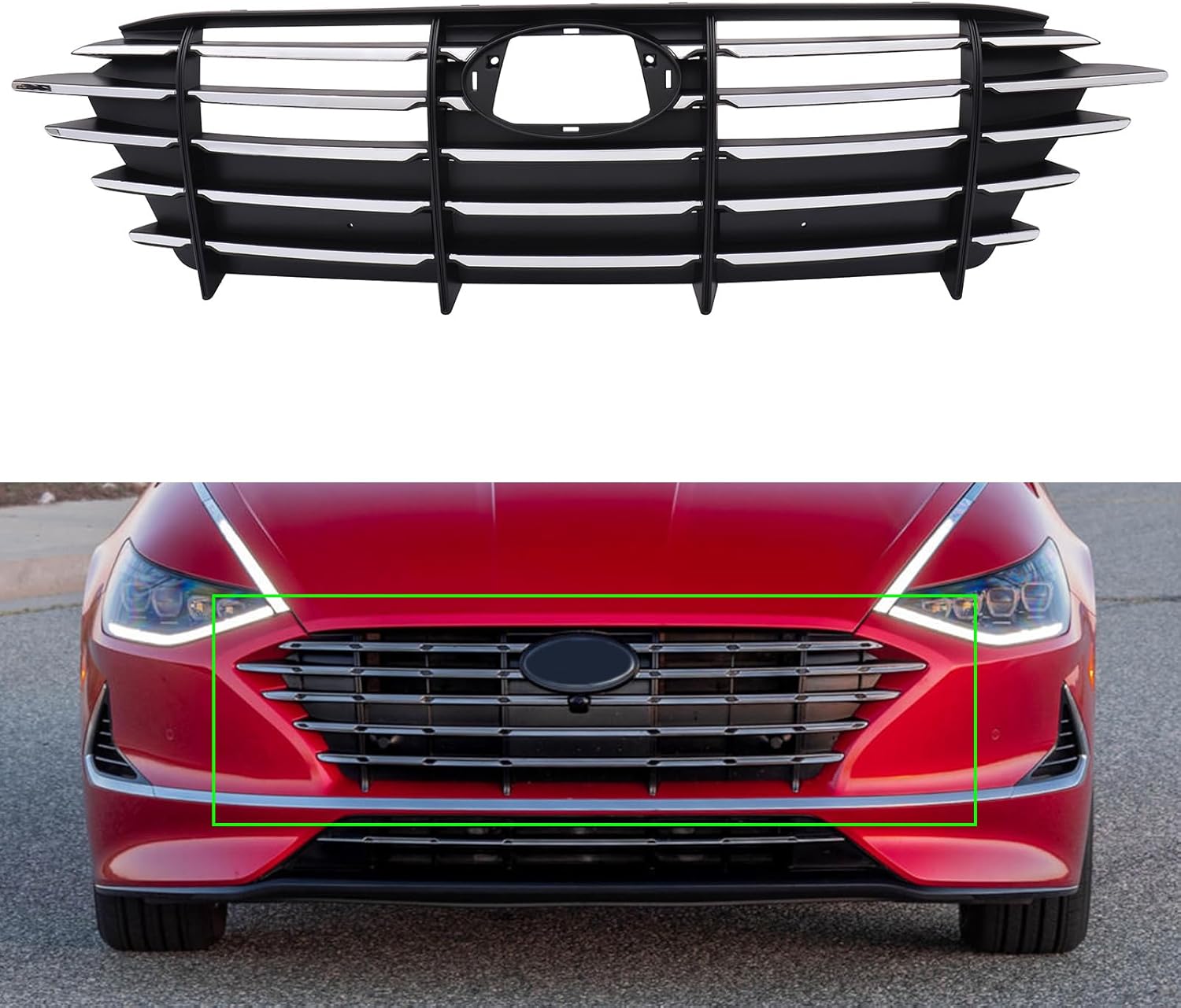 Amazon.com: FSHero Riding Front Bumper Grill Upper Grille Fit for ...