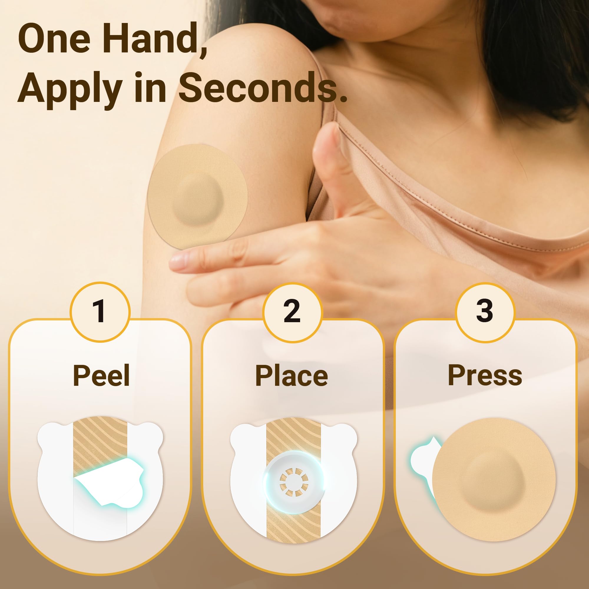 Libre - 3 fundas impermeables para sensores, paquete de 20 fundas Freestyle Libre 3 Plus, a prueba de golpes con tapa dura, parches adhesivos médicos CGM impermeables, transpirables