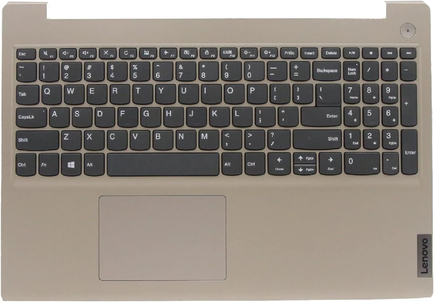 Replacement for Lenovo IdeaPad 3 15IIL05 15IML05 15ADA05 Laptop Upper Case Palmrest Non-Backlit Keyaboard with Touchpad Assembly Part SBB0X77935 5CB0X57656 5CB1D03627 Gold