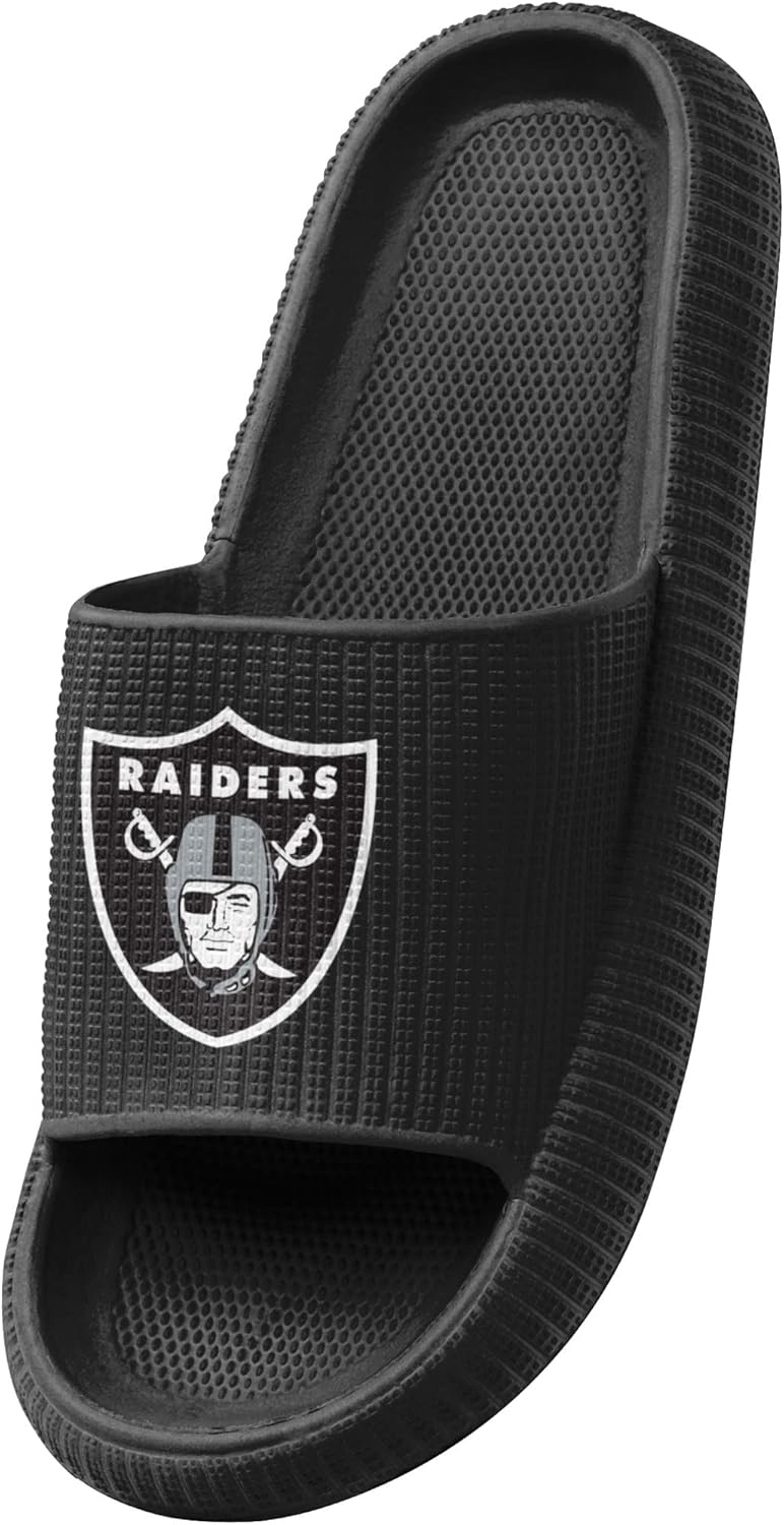 FOCO womens NFL Team Color Logo Ladies Pillow Slides Sandals - Image 3