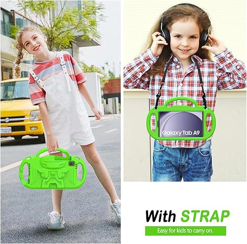 Miniatura 4 de AVAWO Funda infantil para Samsung Galaxy Tab A7 Lite de 8.7 pulgadas 2021, soporte ligero a prueba de golpes con correa, material protector de goma