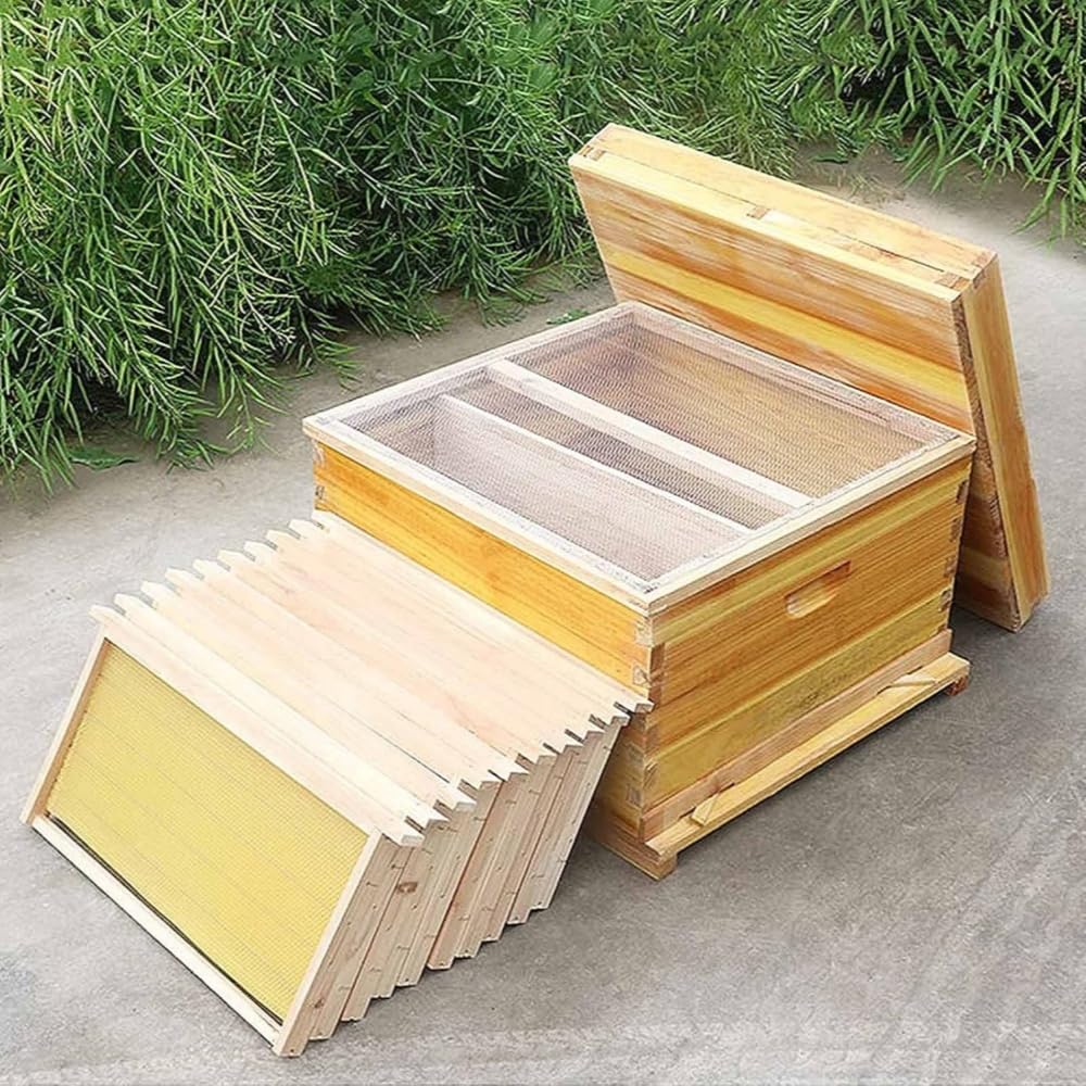 Beehive Beehive Hive Bee Hive Hive Bee Hive Honeycomb Honey House Honey Bee Trap Box 10 Standard Frame Durable Beehive Beehive Beekeeping Tool Assembly Kit High Load Capacity Bee Breeding Box