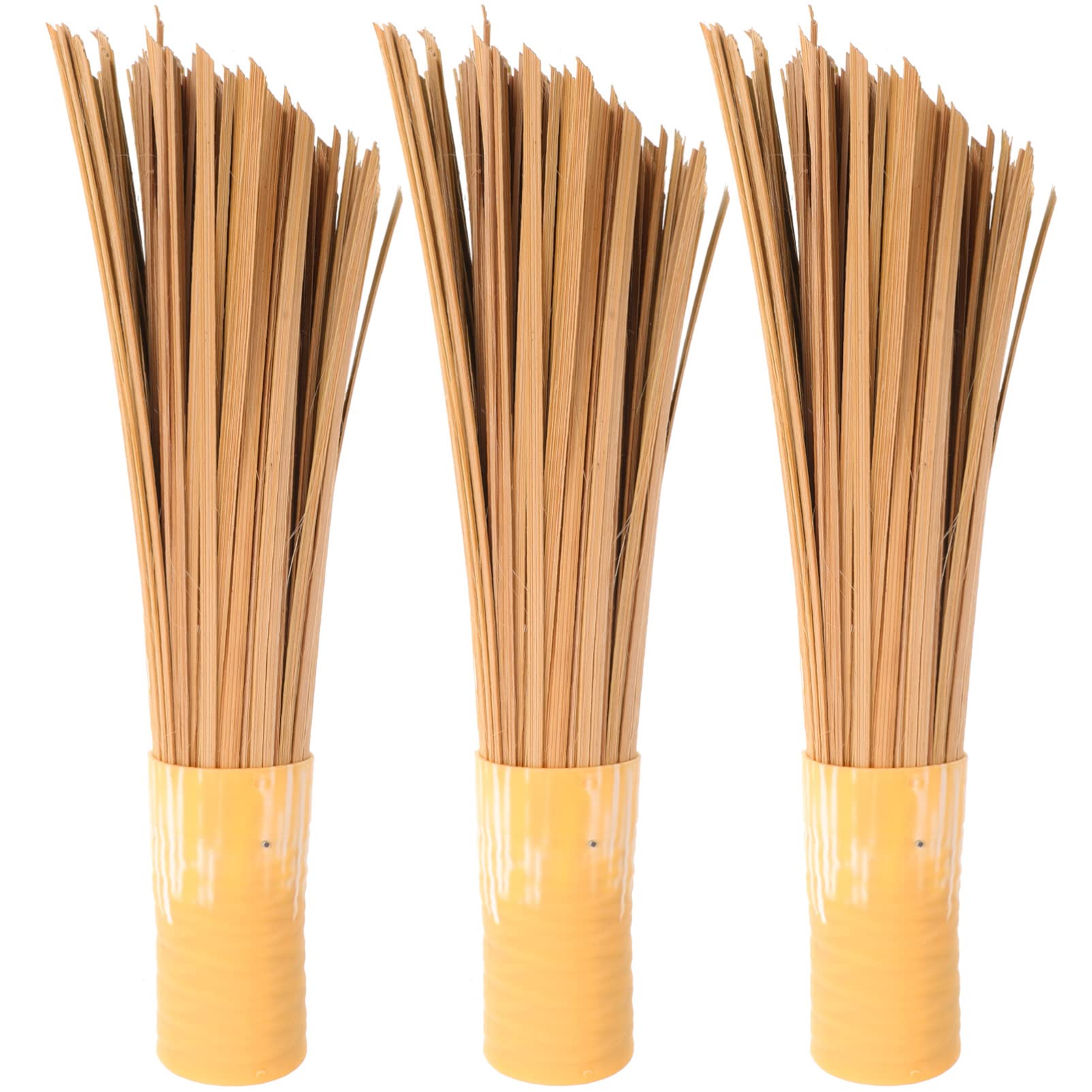 Brosse à Pot 3 Pièces en Bambou pour Nettoyage Multi-Fonction