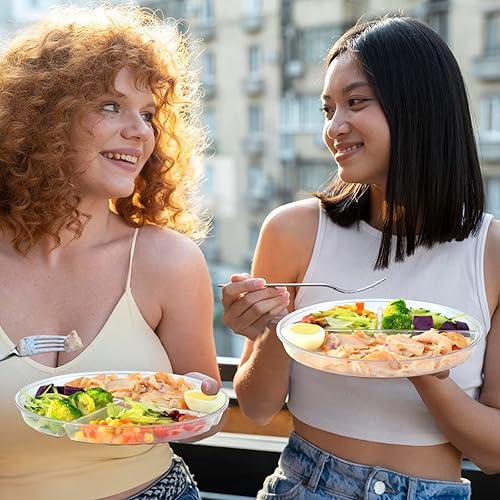 Miniatura 6 de SMAODSGN 2 placas transparentes de control de porciones, placas divisorias transparentes, placa de porciones para pérdida de peso, para porciones de