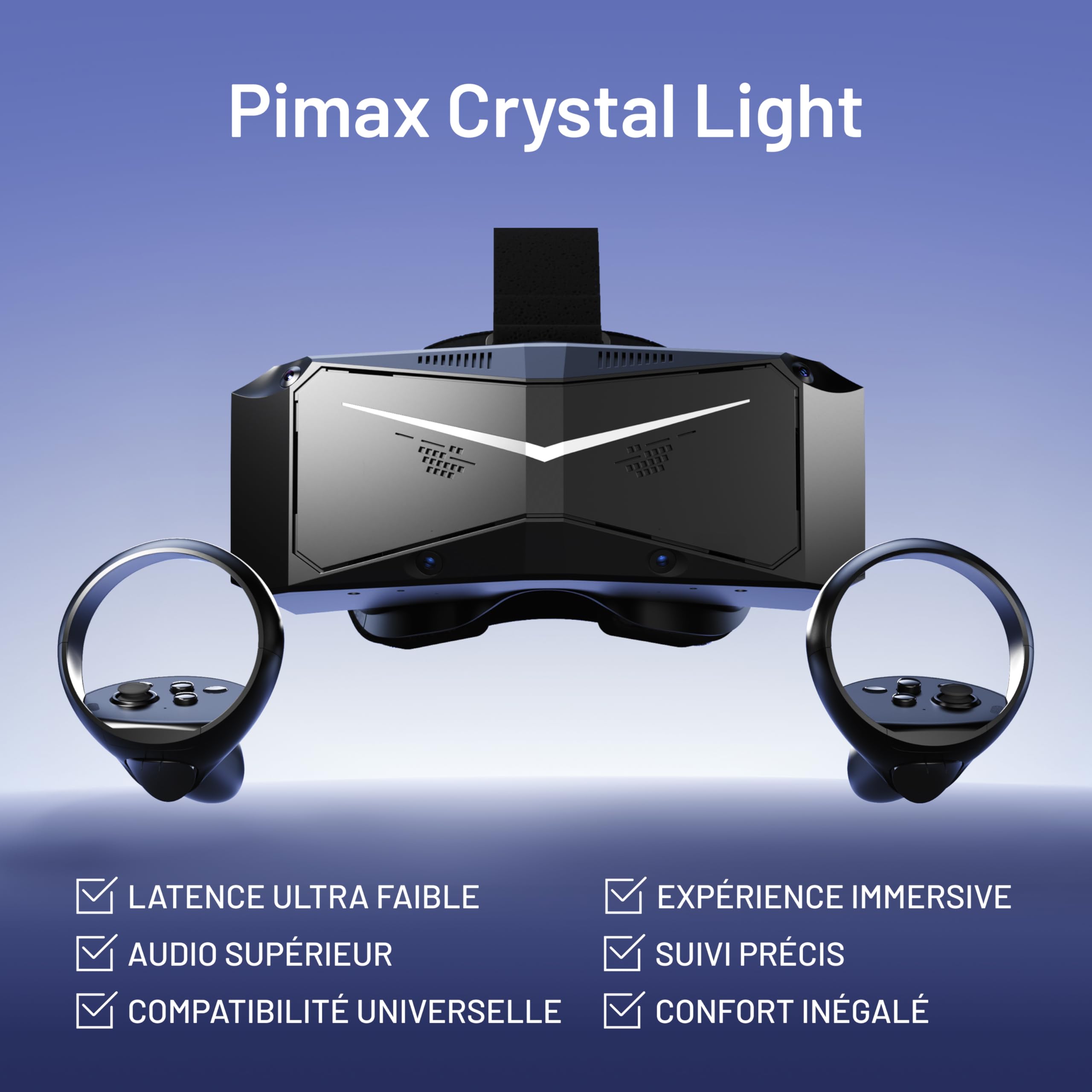 Pimax Crystal Light HD Casque VR PC 8K 120Hz SteamVR Contrôleurs