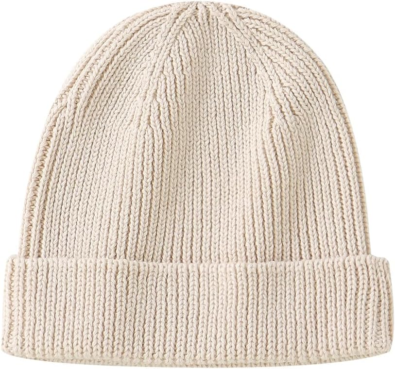 Cotton Baby Beanie Toddler Winter Hat for Boys Girls | Knit, Warm, Skull Cap, 0-8 Years