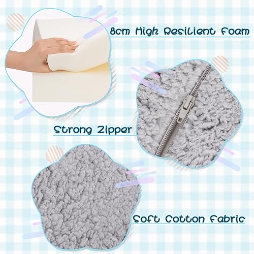 Miniatura 5 de SLIGUY Sofá y silla para niños pequeños  Sofá convertible a tumbona, sofá extraíble con funda de sherpa en color gris oscuro