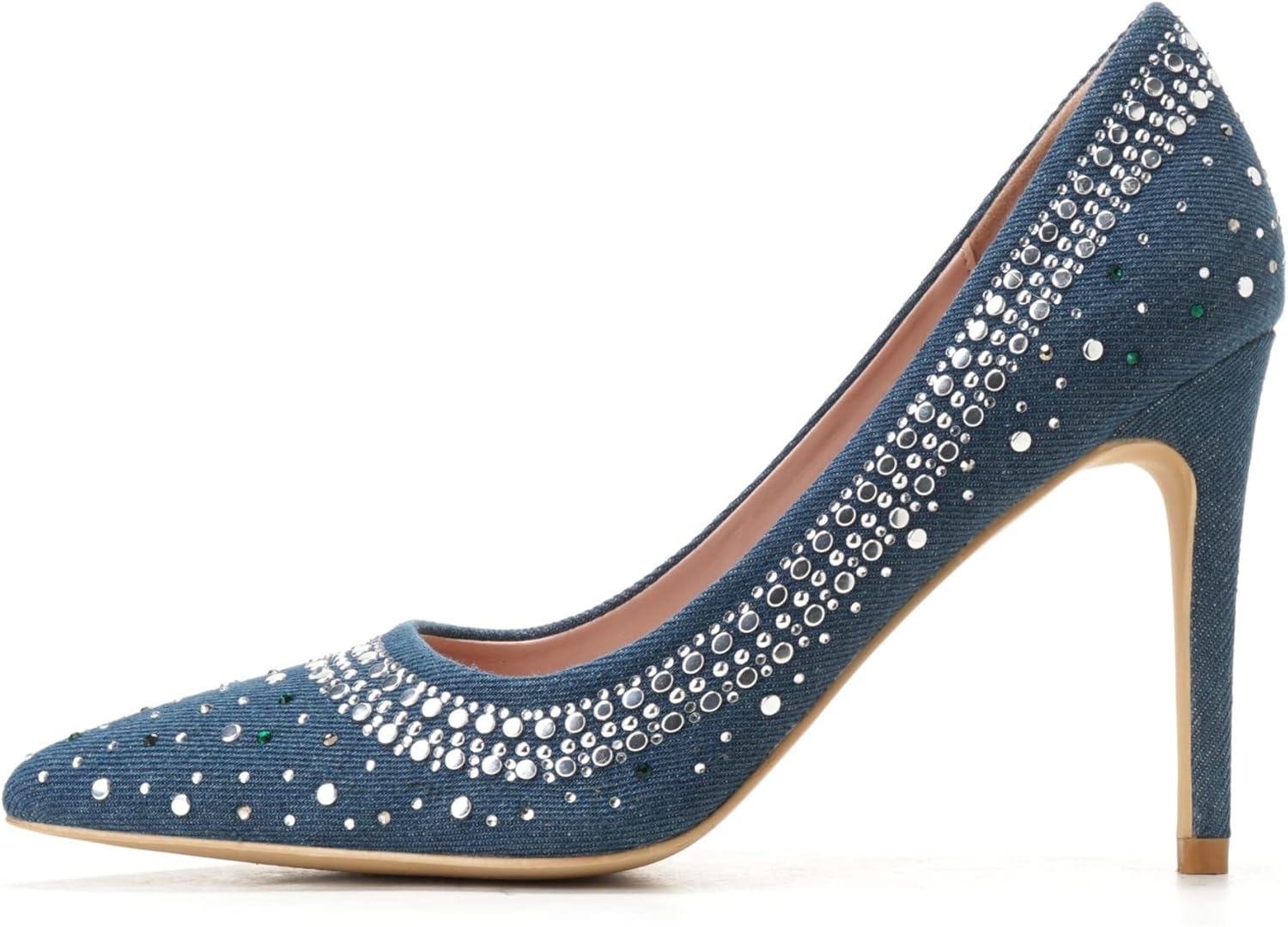 Women's Pumps Sexy Rhinestone High Heels inch Pointed Closed Toe