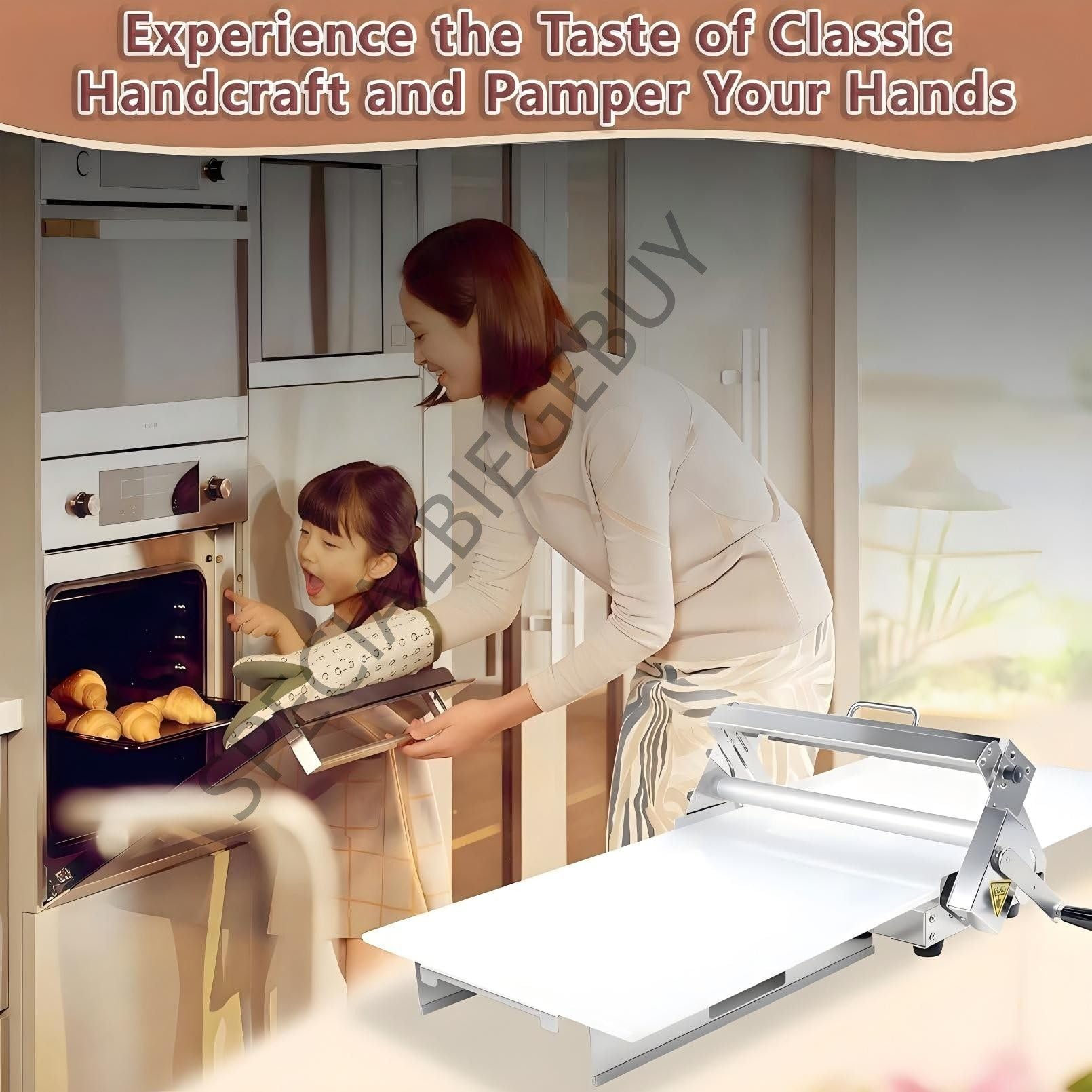 Laminadora Manual Antiadherente Plegable, 2 Tamaños 40×90cmPanel | Rodillo Hojaldre Manual Plegable De Acero Inoxidable, Espesor Ajustable 0-25 Mm, Panel Antiadherente, Uso Hogar Y Comercio