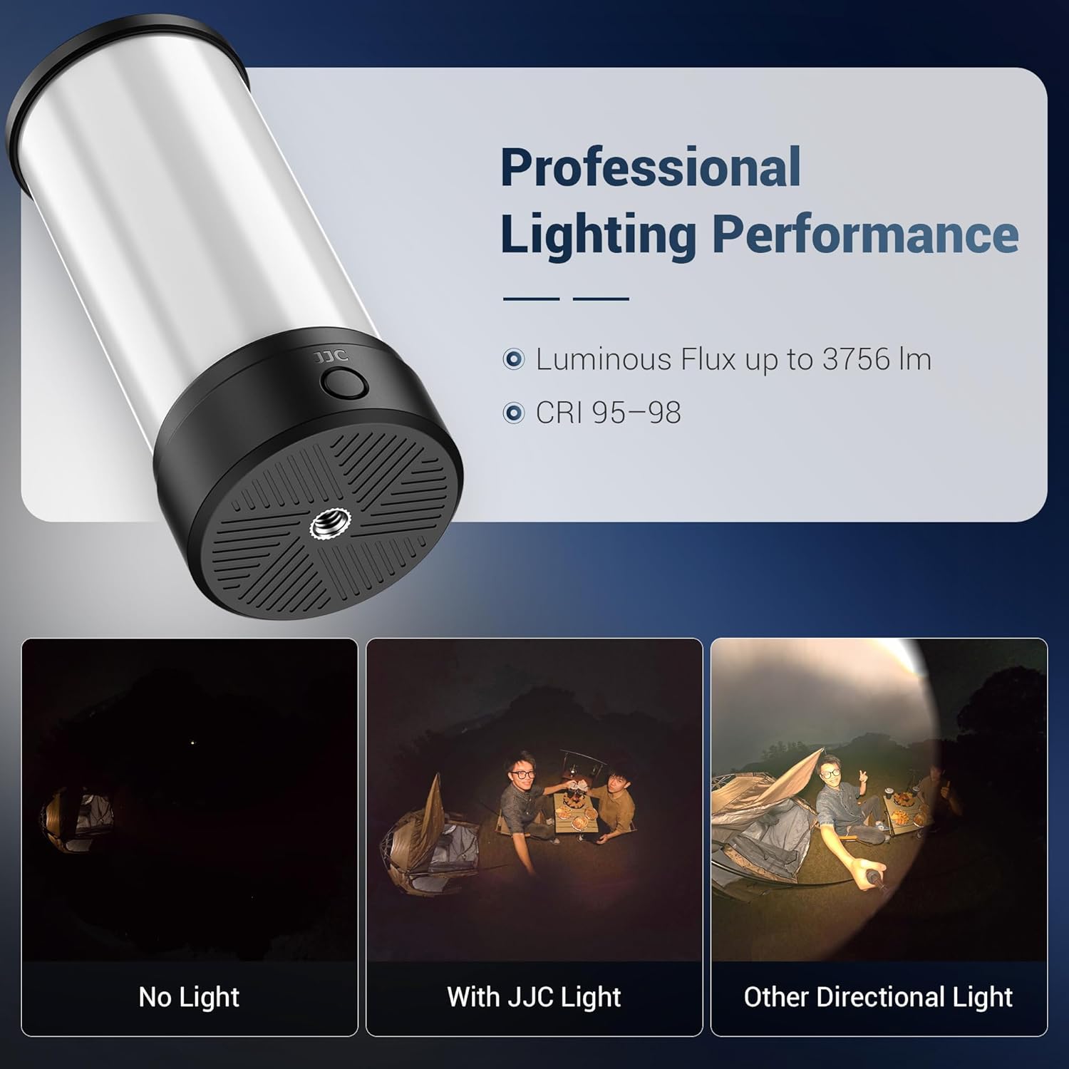 JJC 360° LED Light Attachment for Insta360 X5 X4 Air X4 X3 DJI Osmo 360 Action Camera with 1/4’’-20 Thread on Tripod Selfie Stick, 1280mAh Rechargeable Battery, 5 Brightness Levels for Vlog Travel