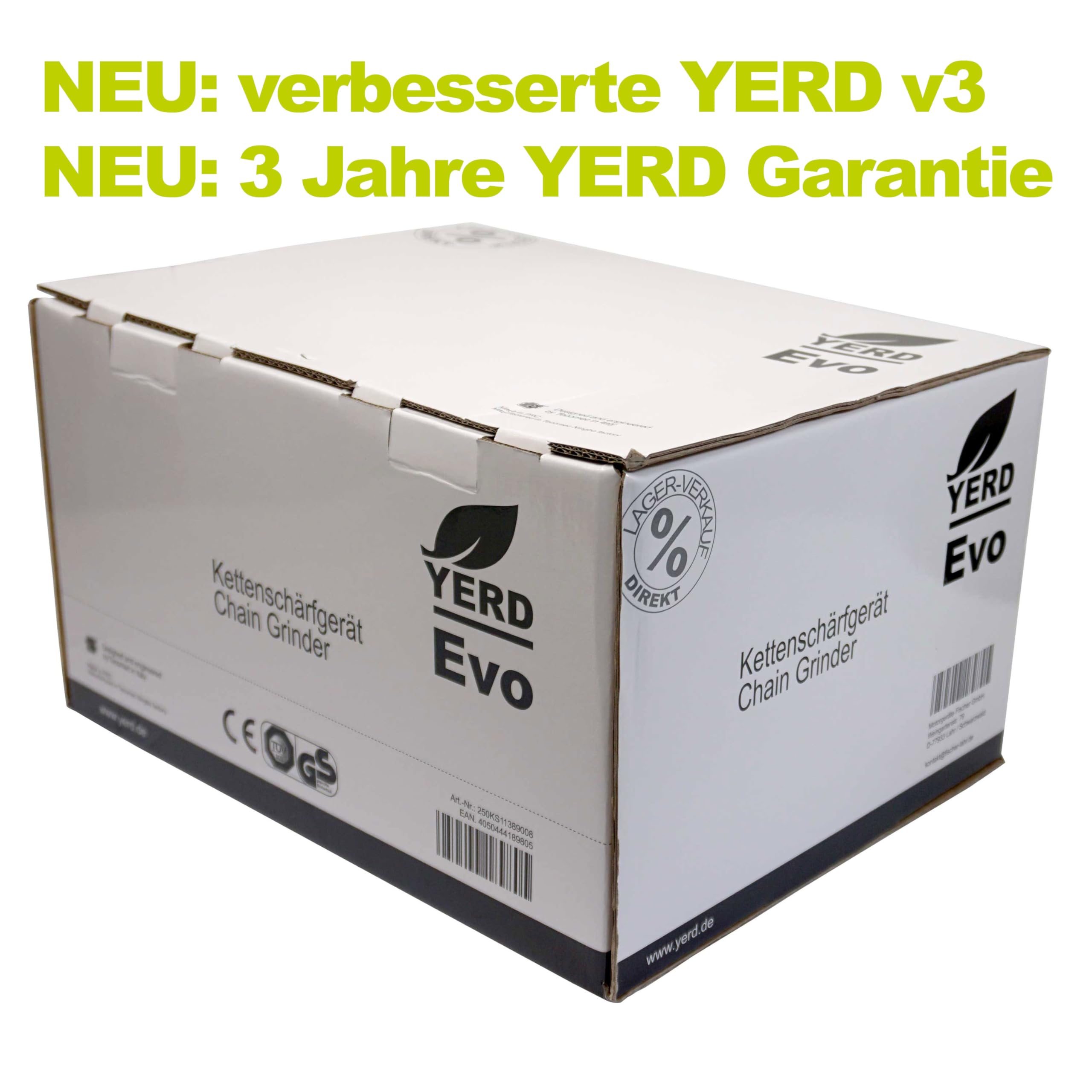 YERD EVO V3 - professionelles Kettenschärfgerät für Motorsägen Sägeketten, Kettenschärfer in der aktuellen YERD V3-Version