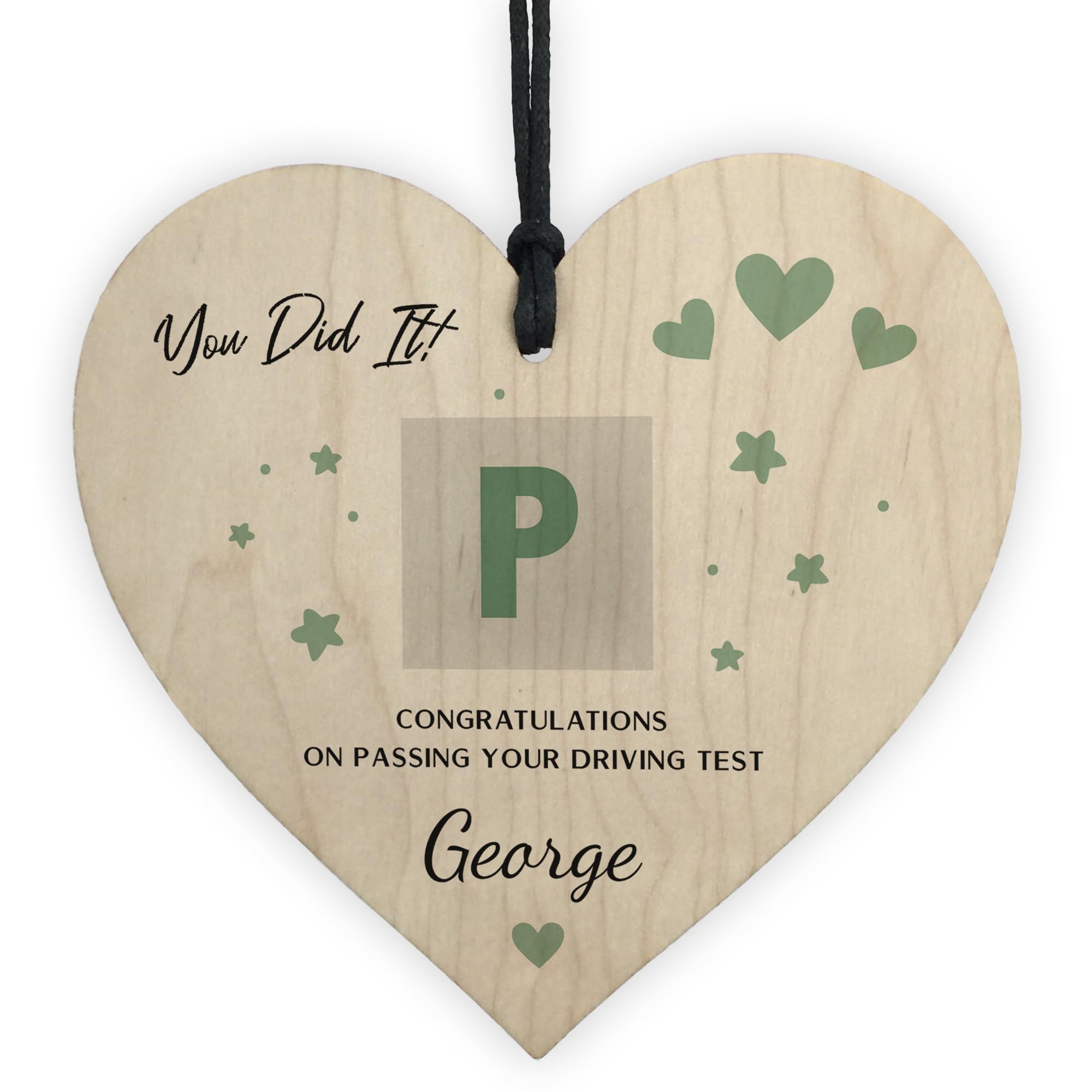 Red Ocean Personalised Passed Driving Test Congratulations Hanging Plaque For Daughter Son Well Done On Passing Your Driving Test New Driver Present