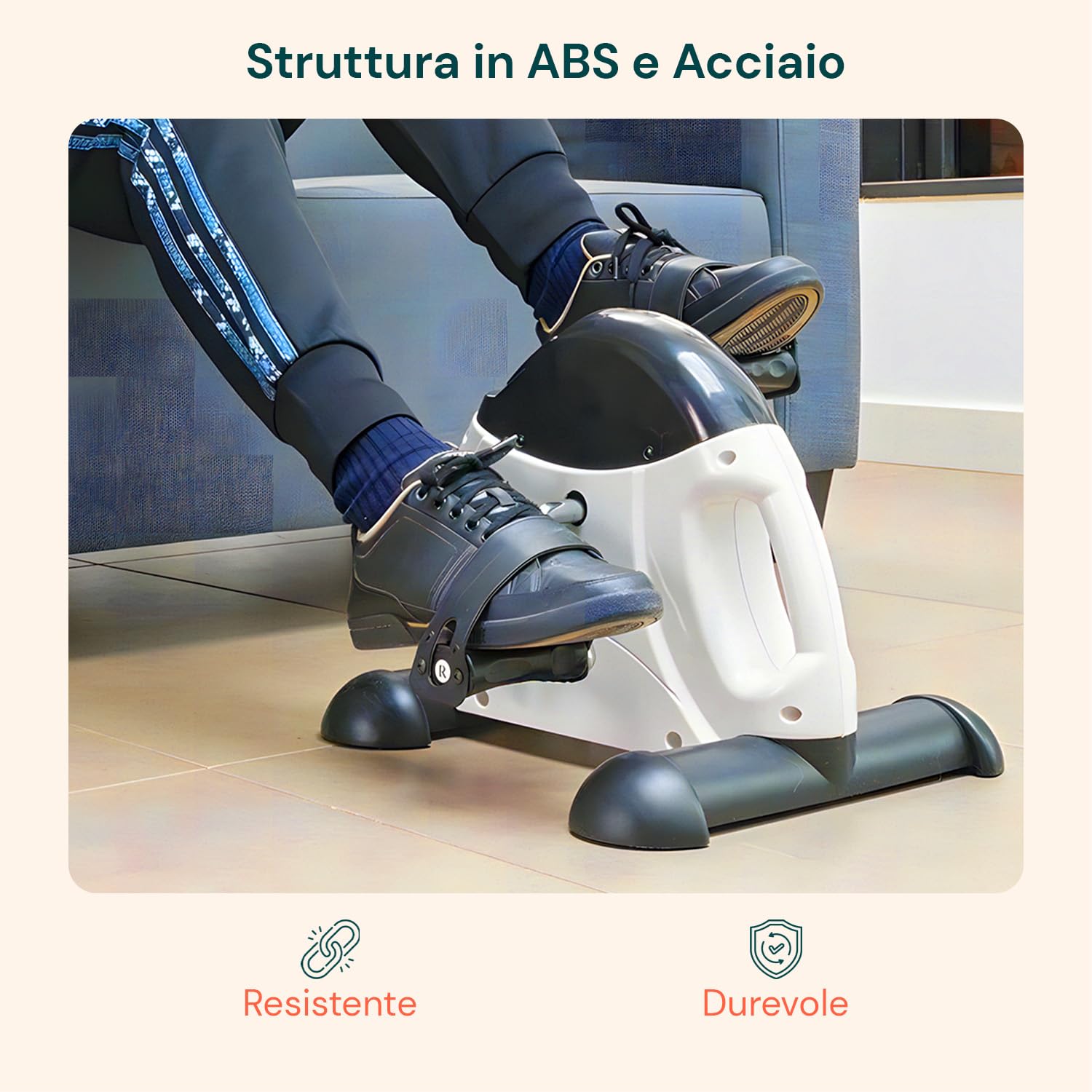 Avilia - Pedaliera Fitness Compatta per Braccia e Gambe con Display LCD, Resistenza Regolabile e Pedali Antiscivolo, Ideale per Anziani, Riabilitazione e Allenamento Domestico