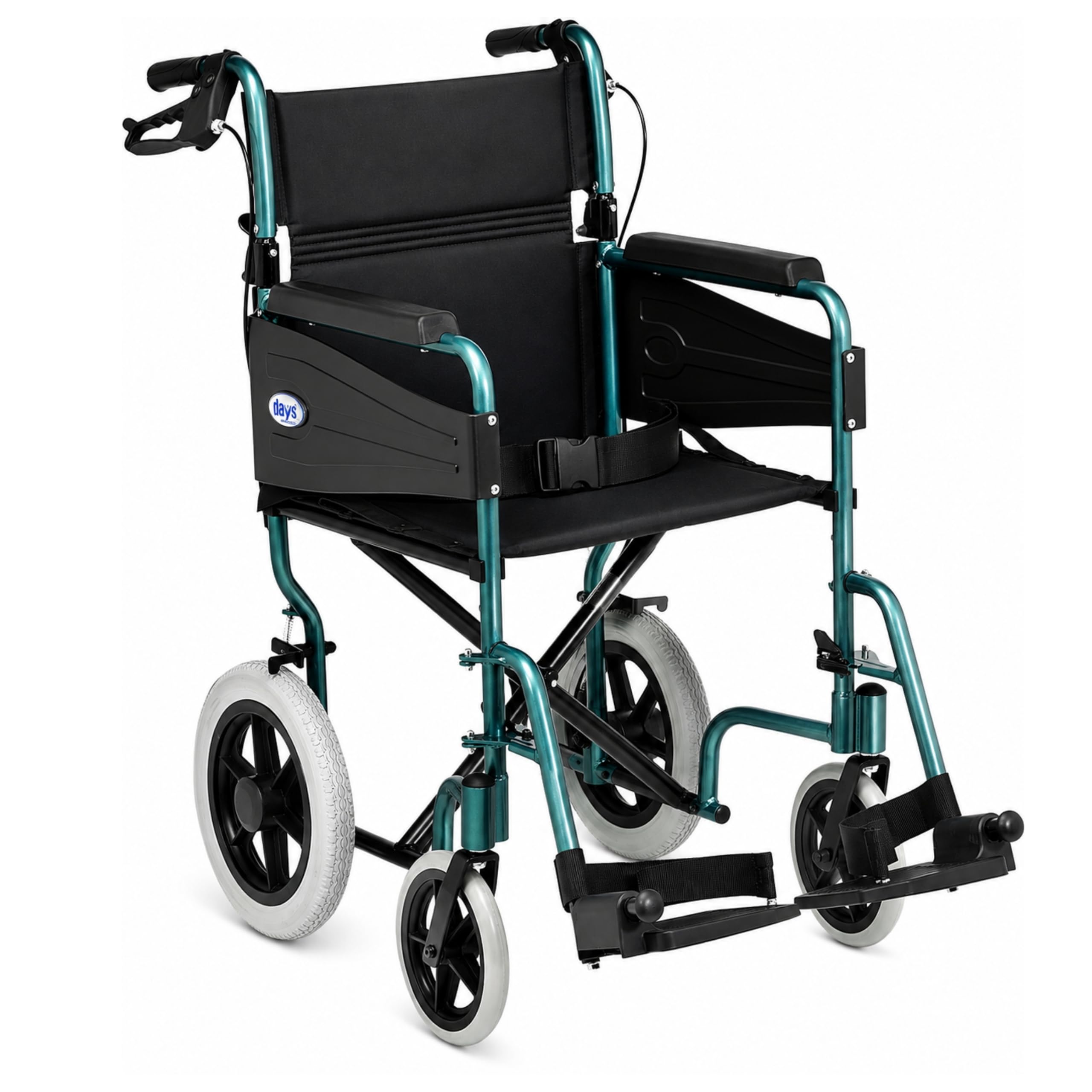 Days Compact Lightweight Wheelchair for Adults, Folding Wheelchair - Green