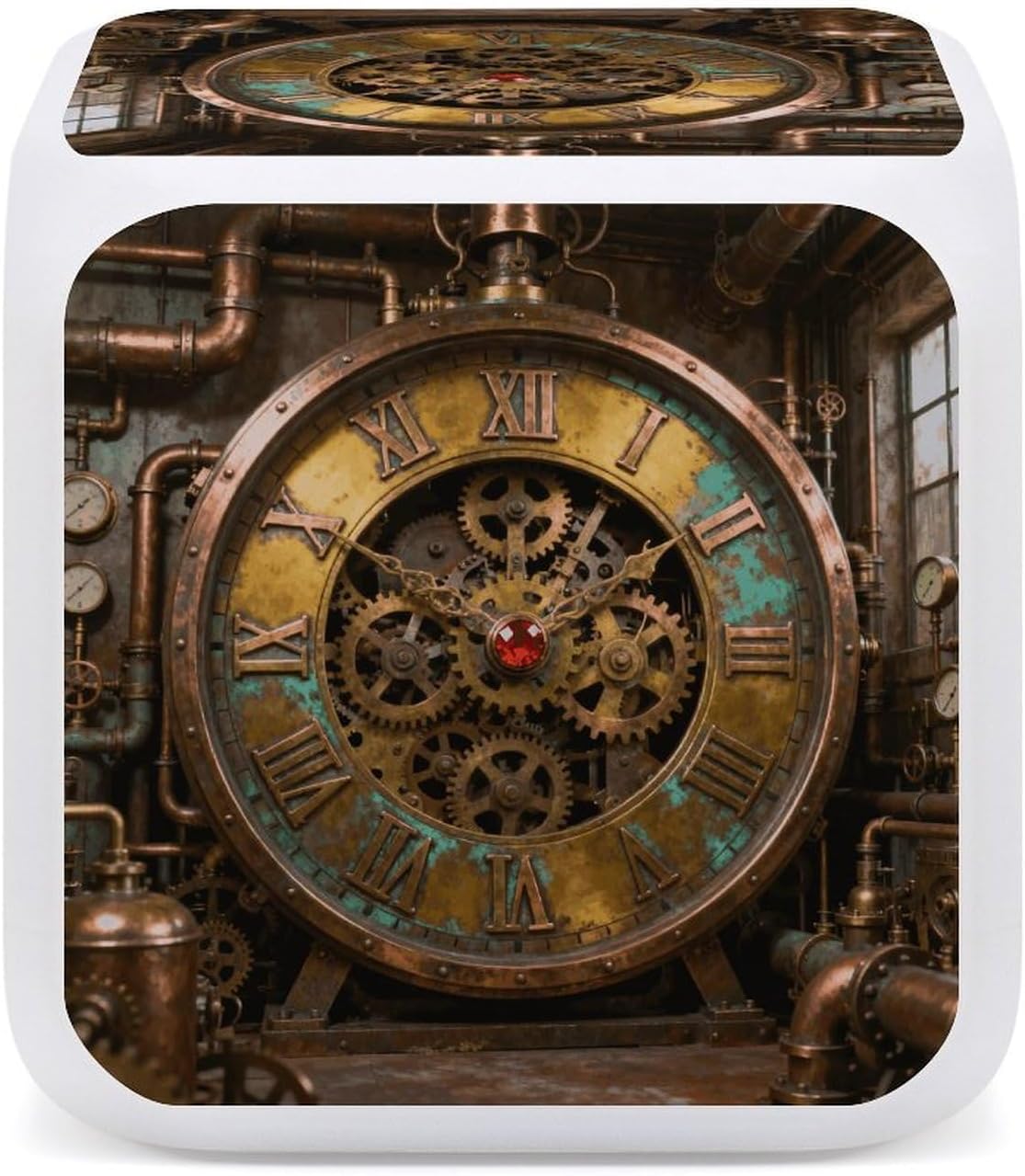 Night Light Alarm Clock, 7 Color Changing, Vintage Clock Mechanism image 5