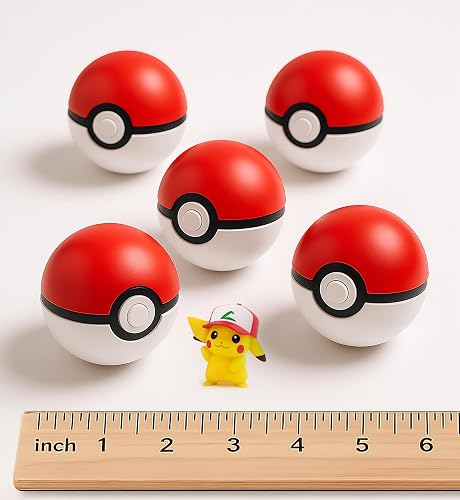 Pokémon Mini 1-Inch Battle Figures in 2-Inch Poké Ball – Pocket Size Collectible Toy (5 Pack)