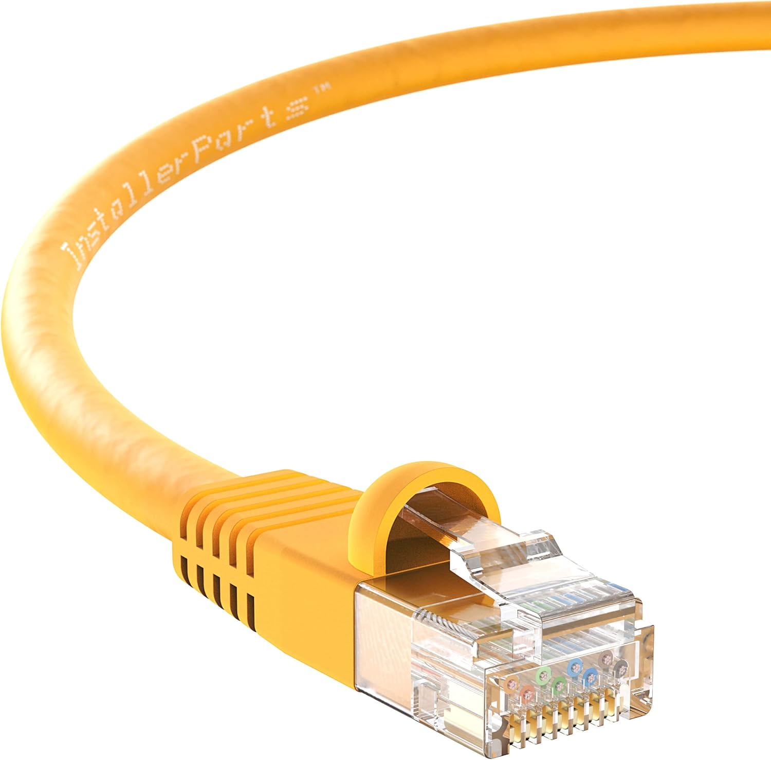 Best Cyber Deals 🔥 InstallerParts (100 Pack) Ethernet Cable CAT6 Cable UTP Booted 0.5 FT - Yellow - Professional Series - 10Gigabit/Sec Network/High Speed Internet Cable, 550MHZ