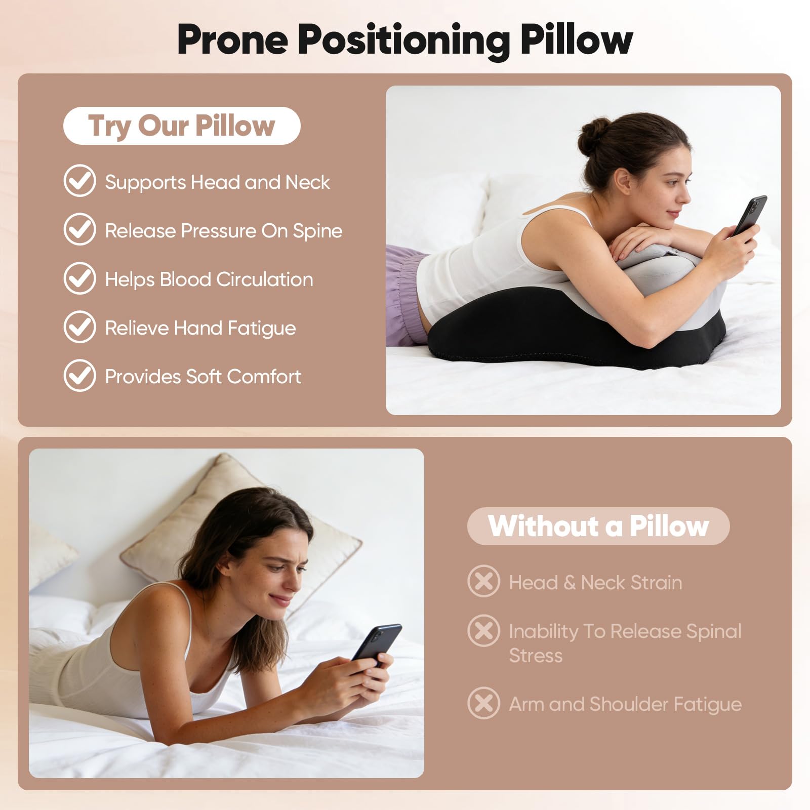 Almohada De Lectura Ergonómica Viscoelástica, Cojín Triangular para Cama Y Sofá con Funda Lavable, Soporte para Espalda Y Piernas, Ideal para Relajación Y Posicionamiento Ortopédico