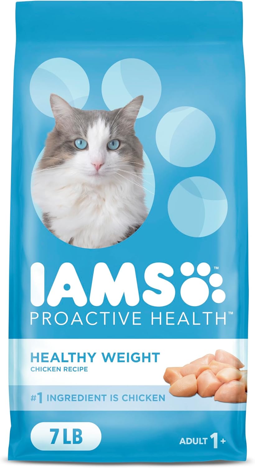 IAMS Proactive Health Healthy Weight Adult Dry Cat Food Chicken Flavor, 7 lb. Bag