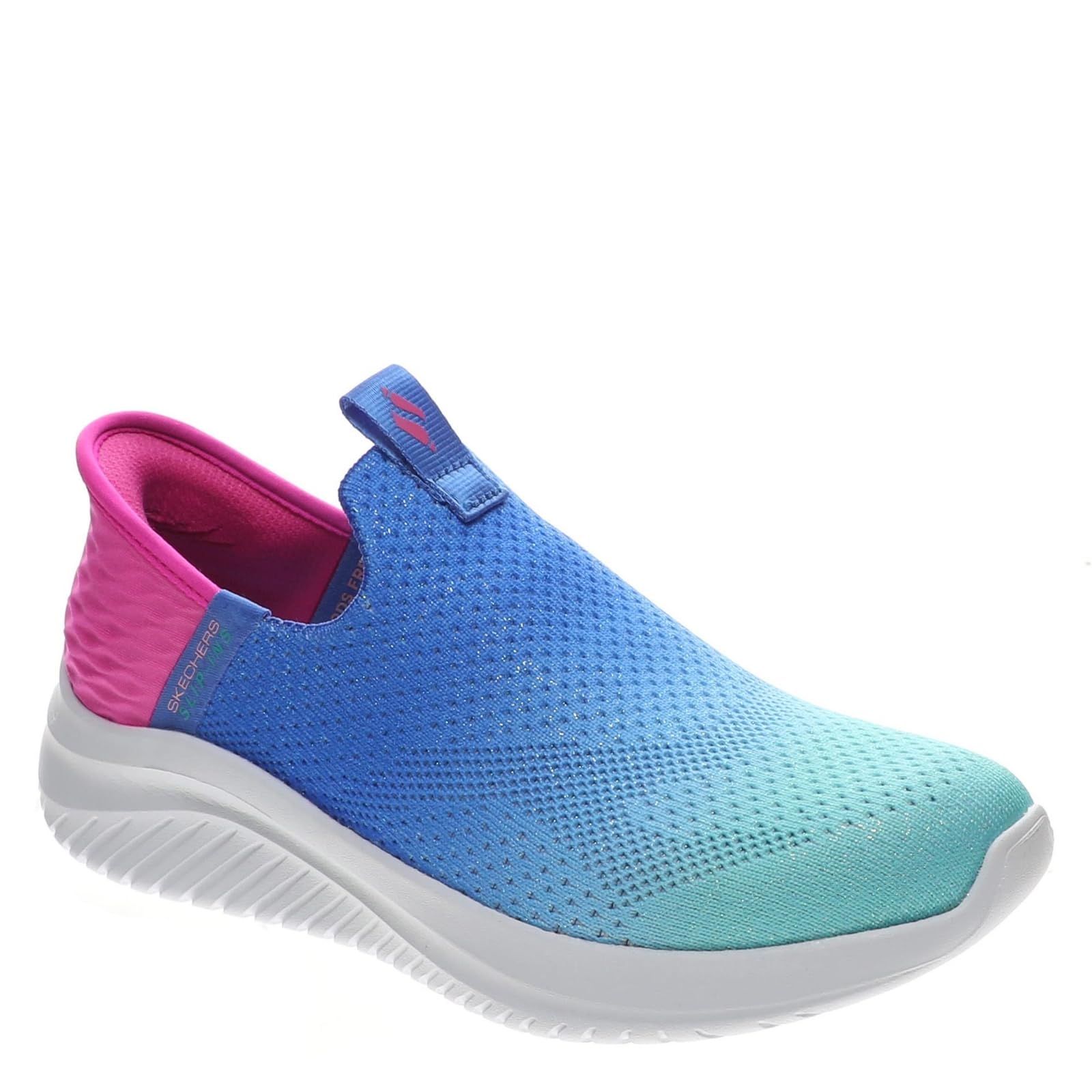 Skechers Girls' Ultra Flex 3.0 Colour Boost Trainers, Black-pink, 13.5 UK Child