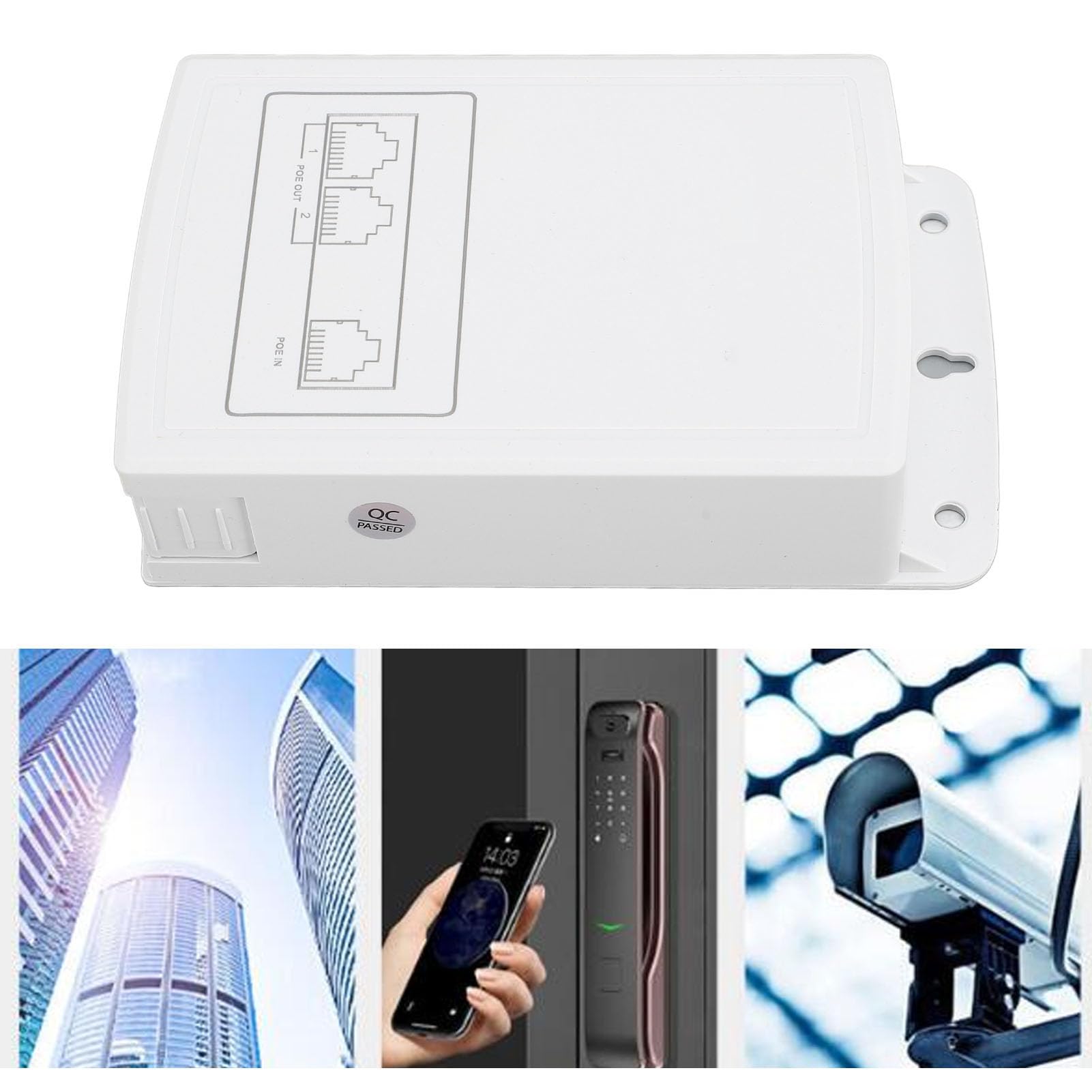 1 in 2 Out PoE Extender with 1000Mbps Fast Data Transmission, Plug and Play Design, Aluminum Alloy Material