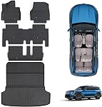 Floor Mats for Hyundai KONA 2024 2025 2026 Gas (Non Electric Model) & Trunk Mat,TPE All Weather Protection 1st & 2nd Row Car Floor Liners Front & Cargo Liners Accessories-Black