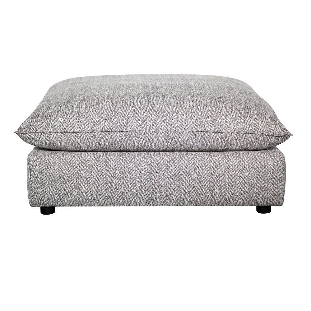 Danube HomeNapoleon Ottoman Fabric Modular Sofa | Multi-Functional Ottoman Chair | Soft Upholstered Seat Footrest | Modern Design Furniture For Living Room Bedroom L109Xw109Xh47Cm -Grey Grey