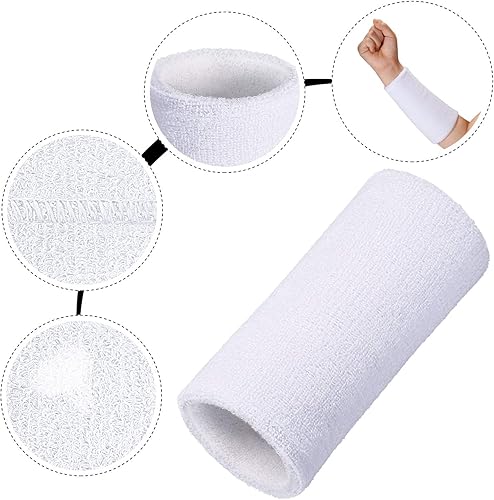 Miniatura 4 de Muñequeras deportivas largas de 6 pulgadas, bandas elásticas atléticas para gimnasia, tenis, actividades al aire libre