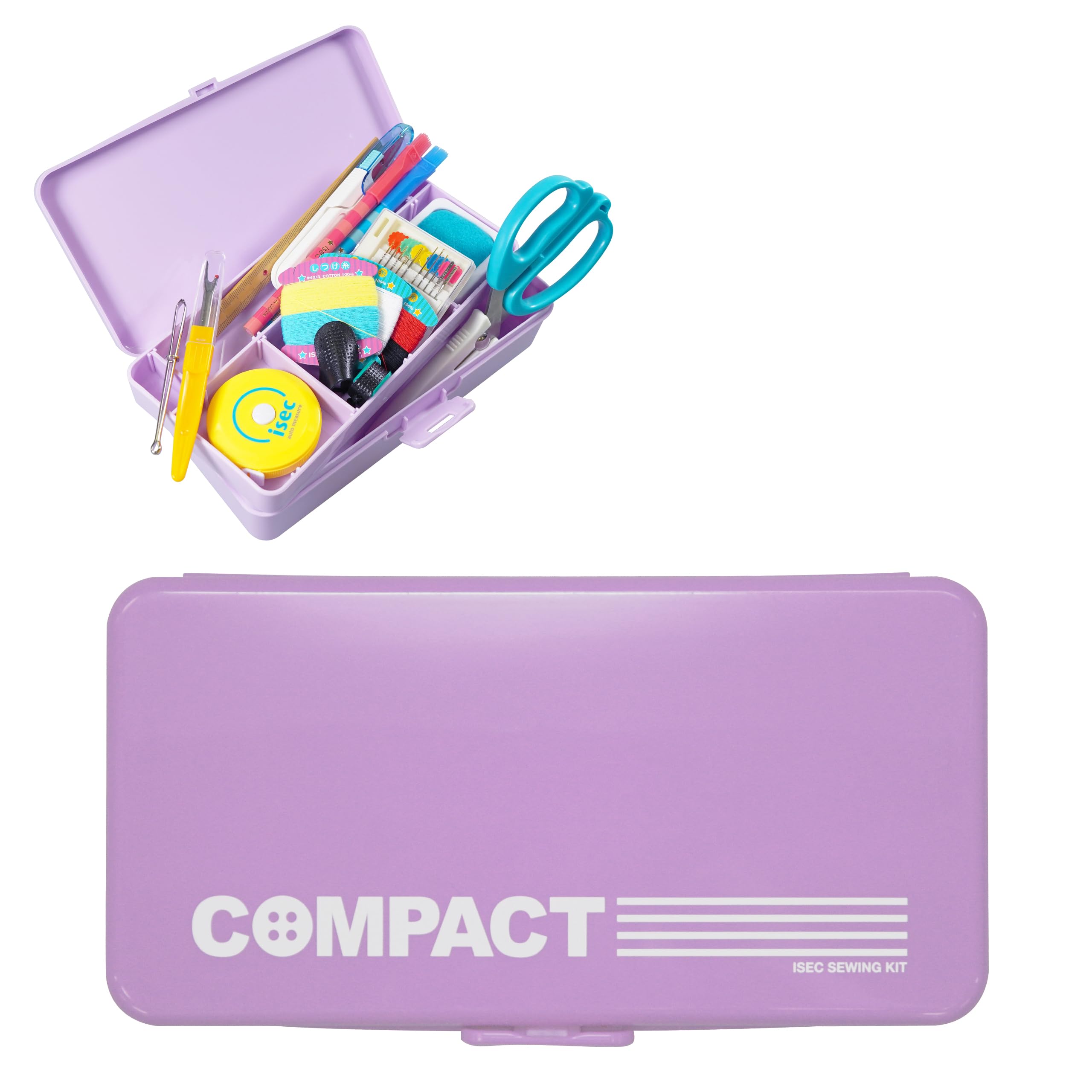 Amazon | [アイセック] コンパクト裁縫セット 標準 (グレープ