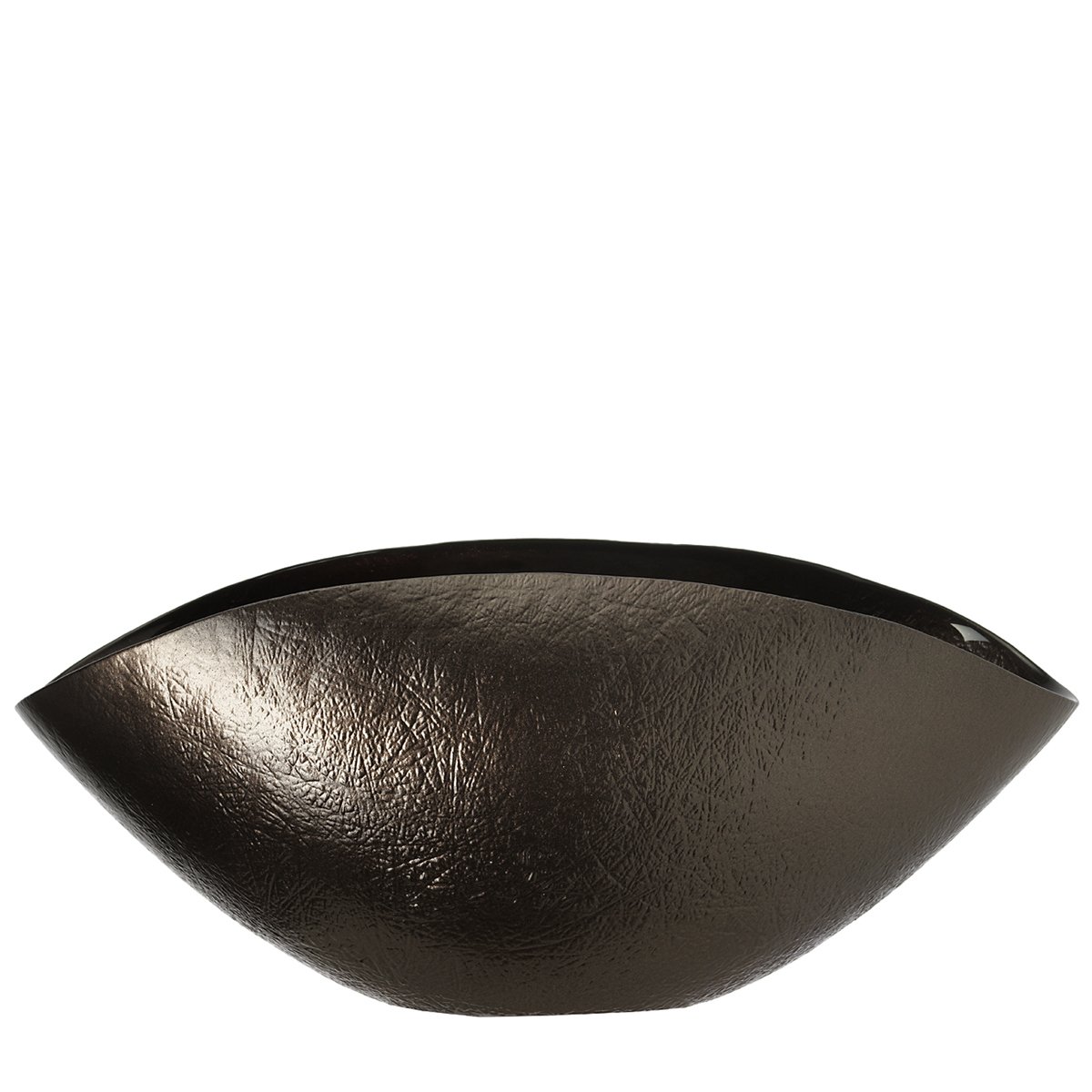 Leonardo Como szklana misa, designerska miska w kolorze brązowym, elegancka miska dekoracyjna ze szkła, 160 x 380 x 200 mm (wys. x szer. x gł.), 053320