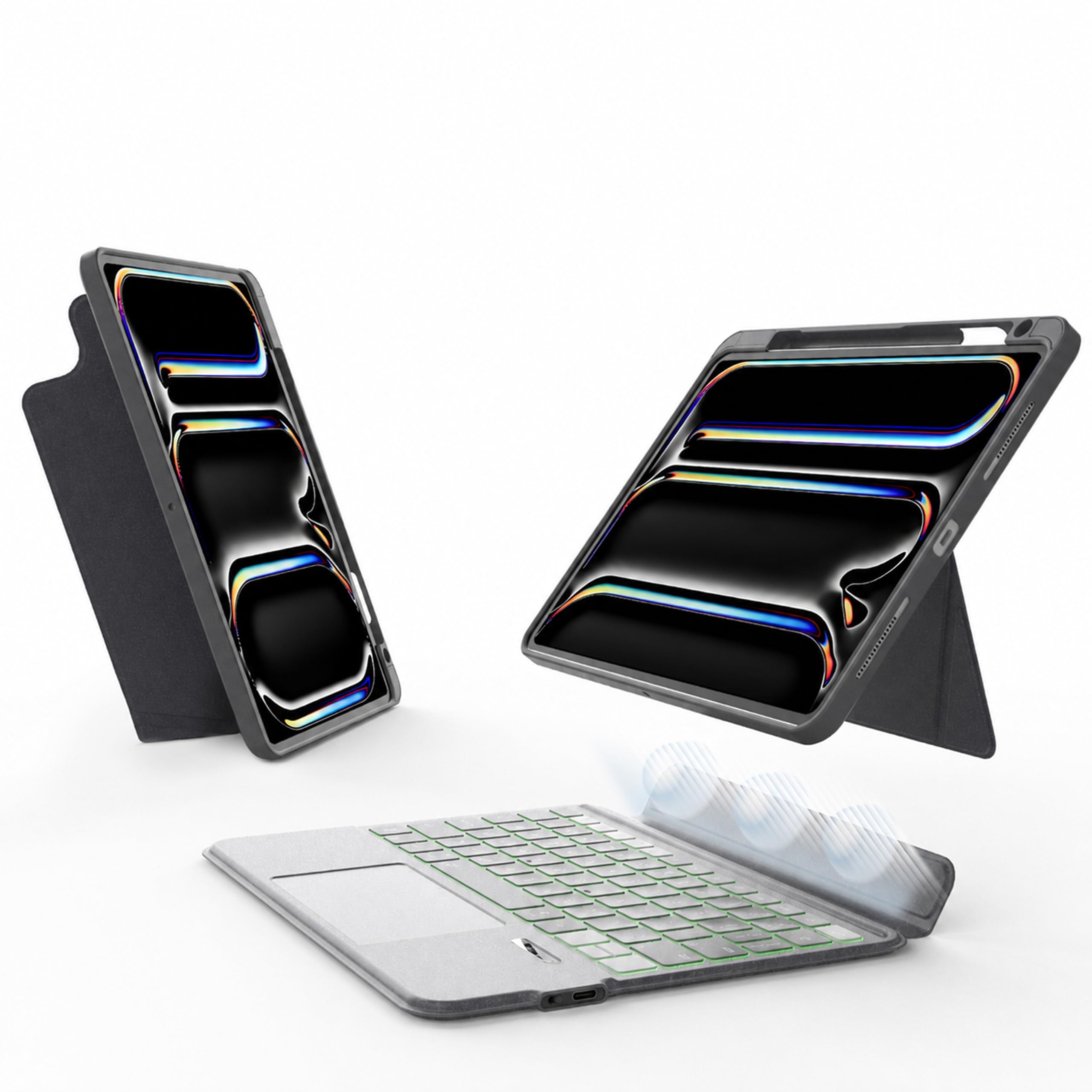 Photo 1 of EIP Keyboard Case for iPad Pro 13 inch M5 (2025) / M4, Magnetic Detachable Keyboard with Patented Stylus Shortcuts, Adjustable Stand, Seven-Color Backlit [Not for Pro 12.9” 3-6th] [Not for Air 13”].