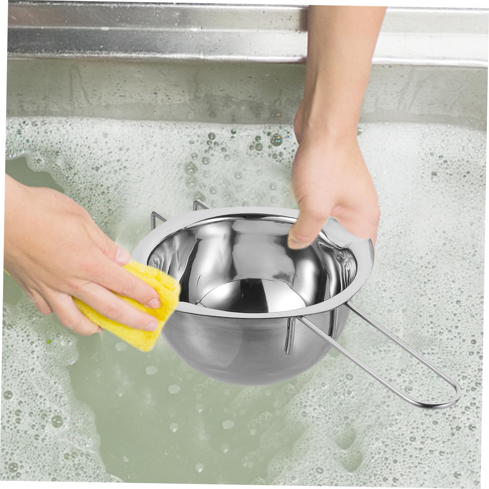 BRIGHTFUFU Double Boiler Stainless Steel Chocolate Melting Pot Butter Cheese Candy Melt Pot Set