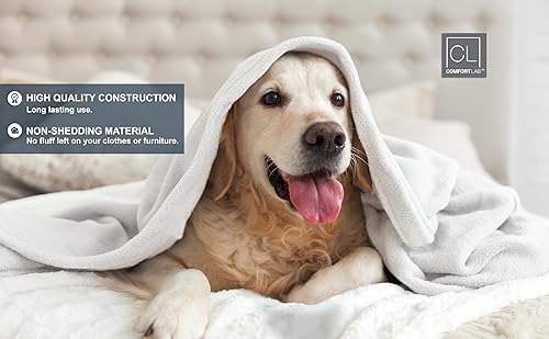 Miniatura 4 de Comfort Lab Manta de cama de franela de felpa, suave, ligera, manta de vellón para sofá, cama y decoración del hogar, manta de cama de forro polar