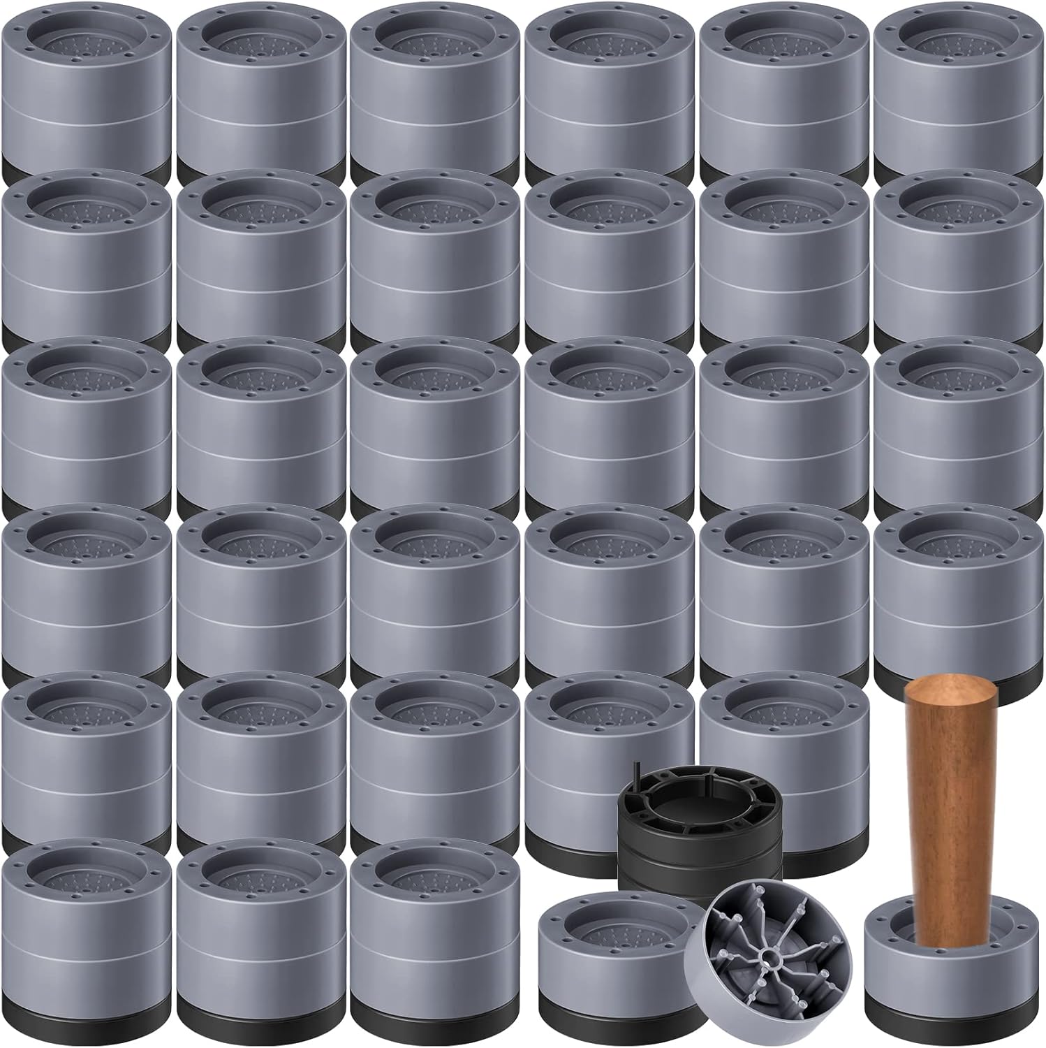 Lallisa Set of 48 Round Bed Risers Heavy Duty Couch Risers