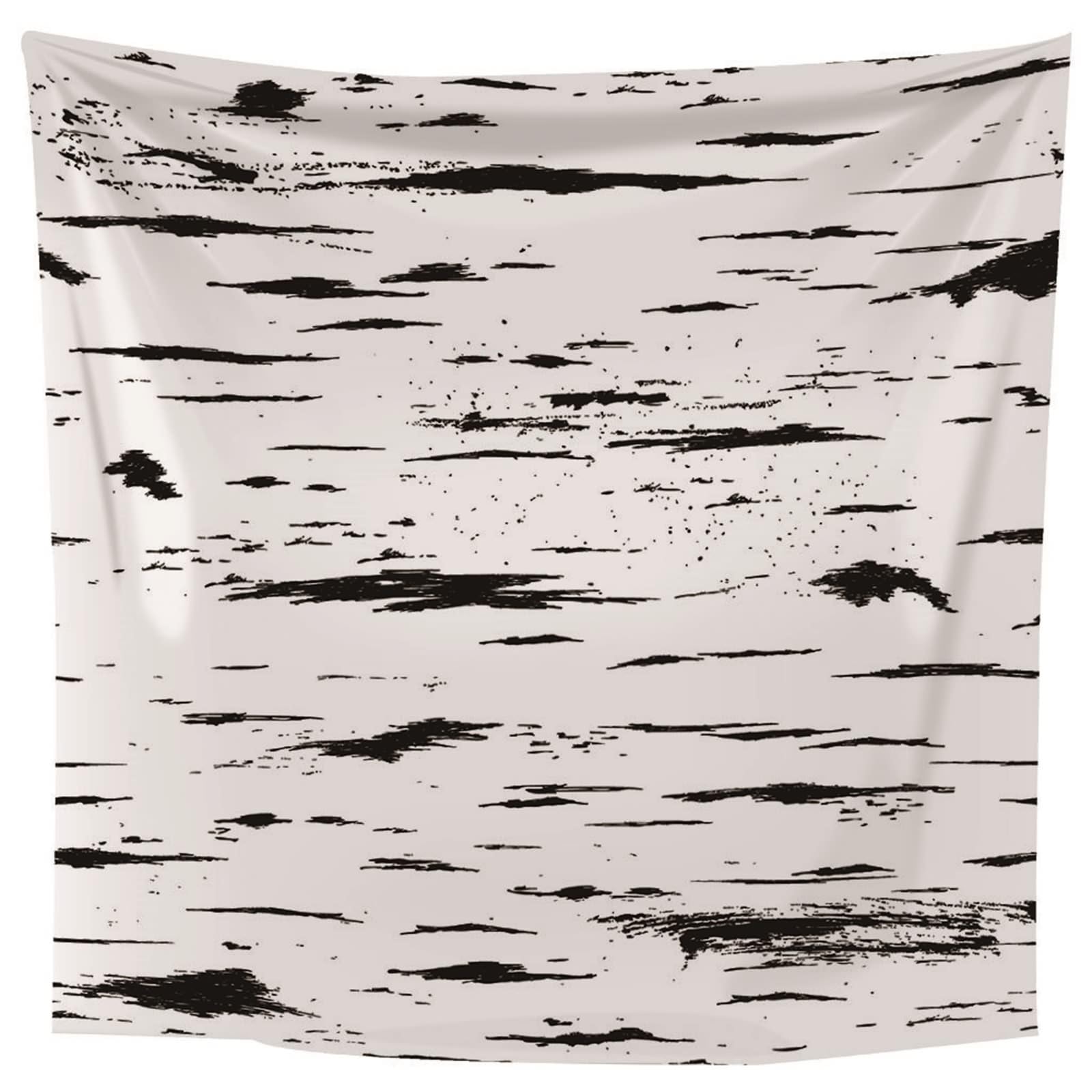 Wycian Tapiz Murale Tapiz Nórdico XL Blanco Líneas Blancas y Negras Microfibra 300 x 260 cm (ancho x alto)