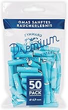 Granny's® Exclusive Aktivkohlefilter | 50x Ø 6.9 mm Filtertips | Aus veganer Kokosaktivkohle | 50 Stück in Blau | Kohlefilter für Selbstdreher