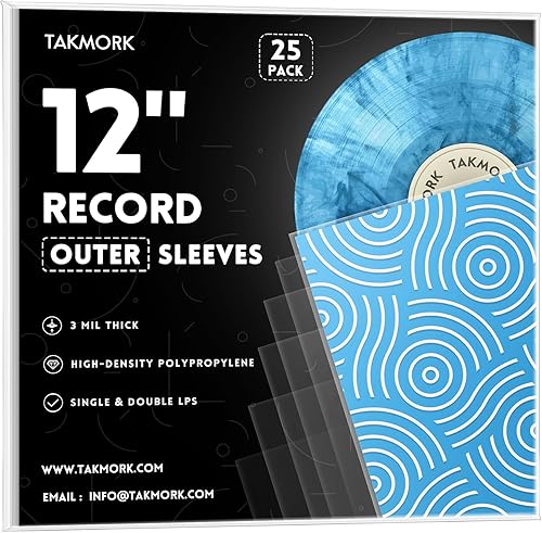 Miniatura 8 de Cubiertas de álbum de vinilo: fundas protectoras de disco de vinilo LP de 12 pulgadas Fundas exteriores de registro de 3 mil de grosor