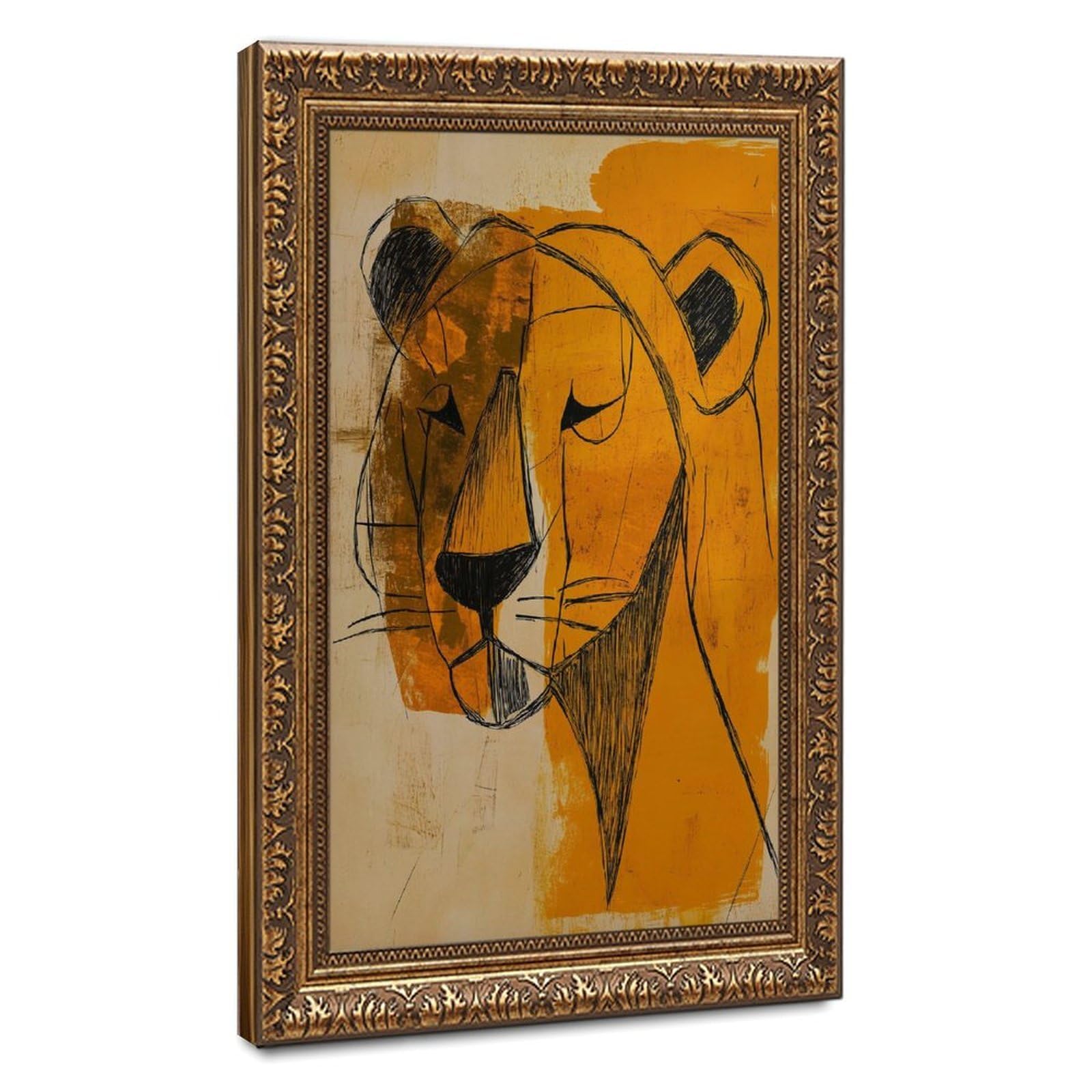 Bareronor Lion Canvas Poster for Living Room Decor Gift