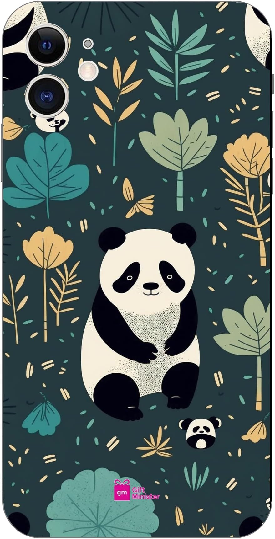 Gift Minister Soft Designer Mobile Case For Apple Iphone 11 Back Cover Tan - Unique Mindblowing Natural Elements Panda Icons Flattened Comfortable Grip Flexible Lightweight Clear Protective 1Pcs 1701Y