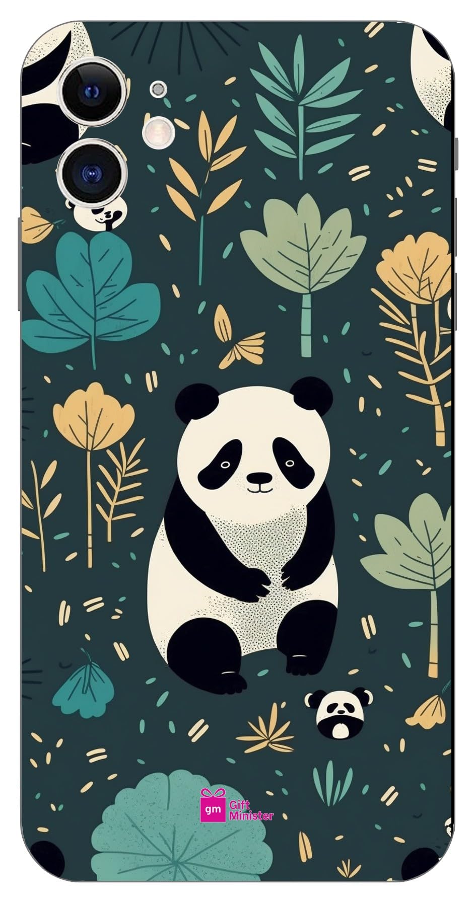 Gift Minister Soft Designer Mobile Case For Apple Iphone 11 Back Cover Tan - Unique Mindblowing Natural Elements Panda Icons Flattened Comfortable Grip Flexible Lightweight Clear Protective 1Pcs 1701Y