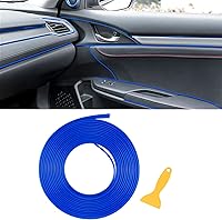 Vista 1 de Tiras decorativas para interior de automóvil, impermeables, ajuste universal y flexibles, tiras para insertar, incluye herramienta de instalación