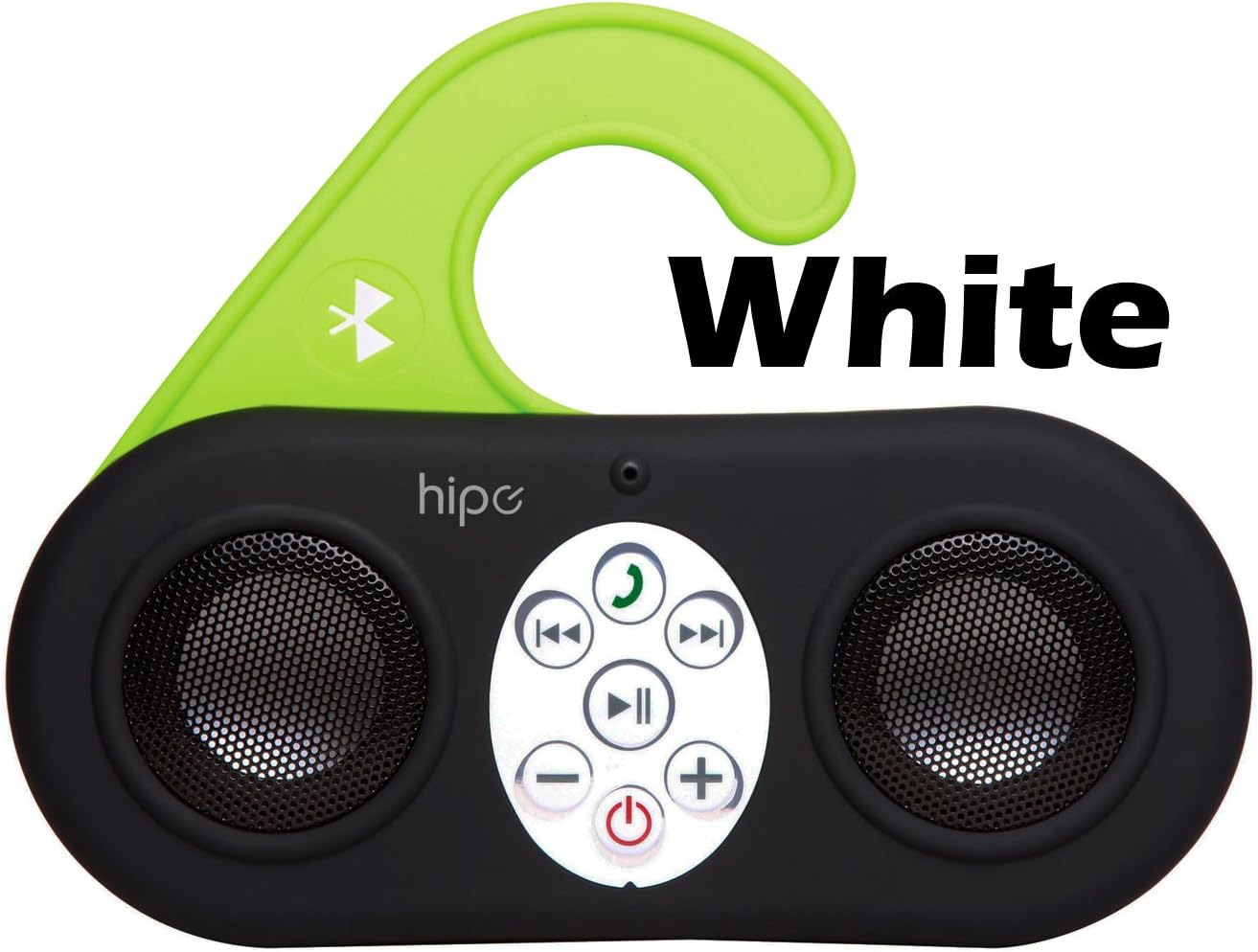 Ivation IVA-400 Waterproof Wireless Bluetooth Shower Speaker and Handsfree Speakerphone for All Bluetooth Devices, White