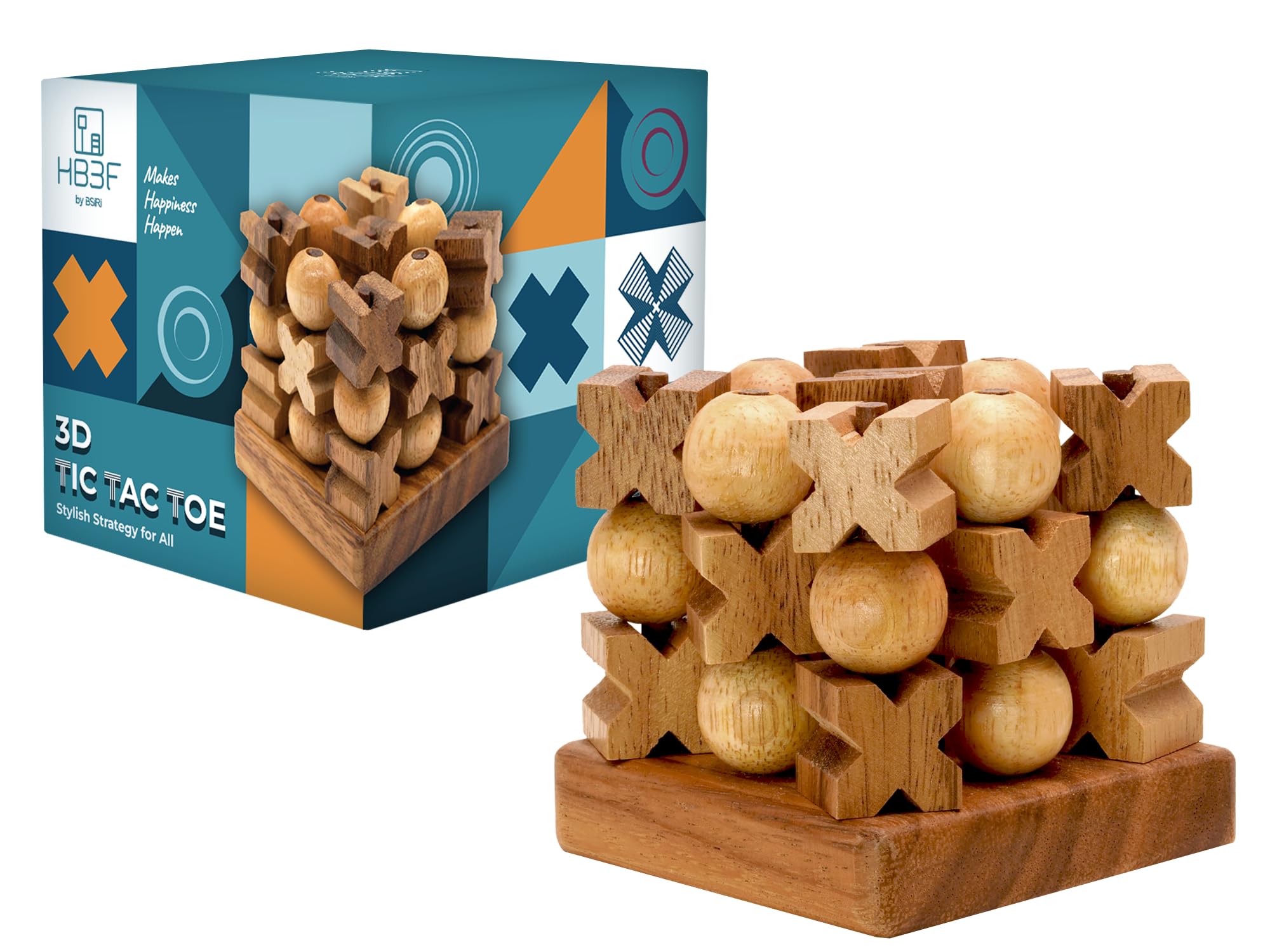 BSIRI Wooden Tic Tac Toe Game Coffee Tabletop XO Blocks Ideal for Family Living Room Games Night for Adults for Desk Decor and Unique Wood Gifts for All Occasions 5.5 Inch — Amazon image 10