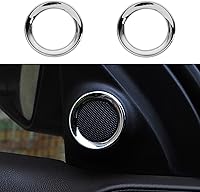 Vista 1 de CheroCar Cubierta de altavoz de puerta delantera para Jeep Grand Cherokee 2011-2020, cromada, juego de 2 unidades.. Cromado