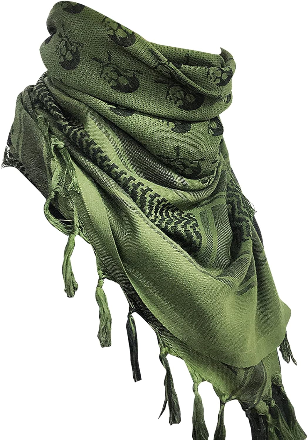 Cotton Desert Scarf Military Tactical Shemagh Keffiyeh HeadScarf Arab Wrap Outdoors Tassel Scarves for Men/Women