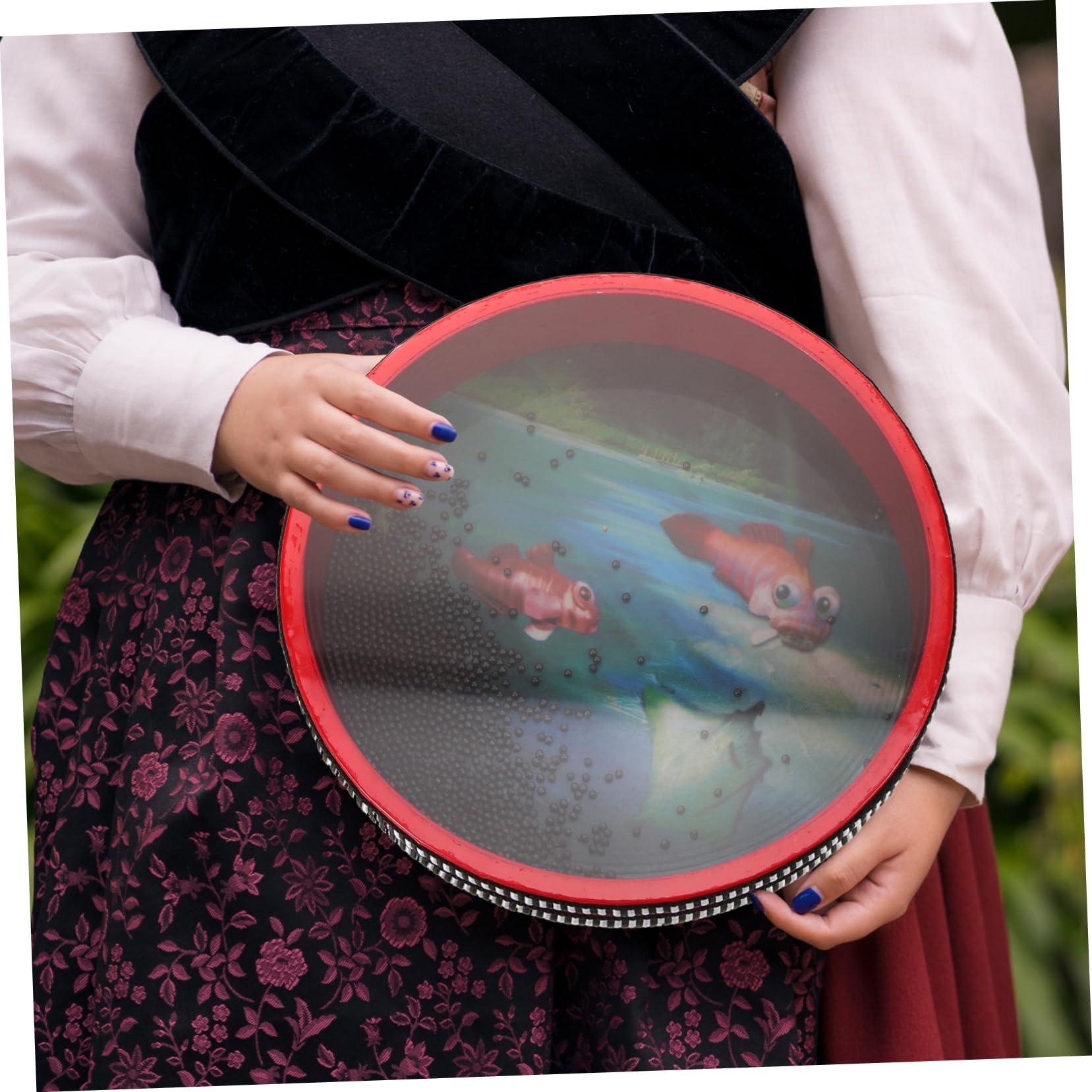 UPKOCH Ocean Drum Musical Instrument for Kids Relaxing Wave Sound Educational Percussion Toy for Toddlers and Children